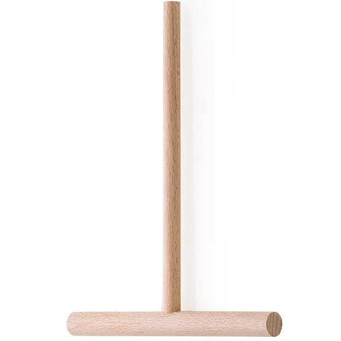 Holz T-Werkzeug Buche - Handwerkzeug aus Naturholz Holzwerkzeug in T-Form mit vertikalem Griff und horizontalem Kopf aus Buchenholz