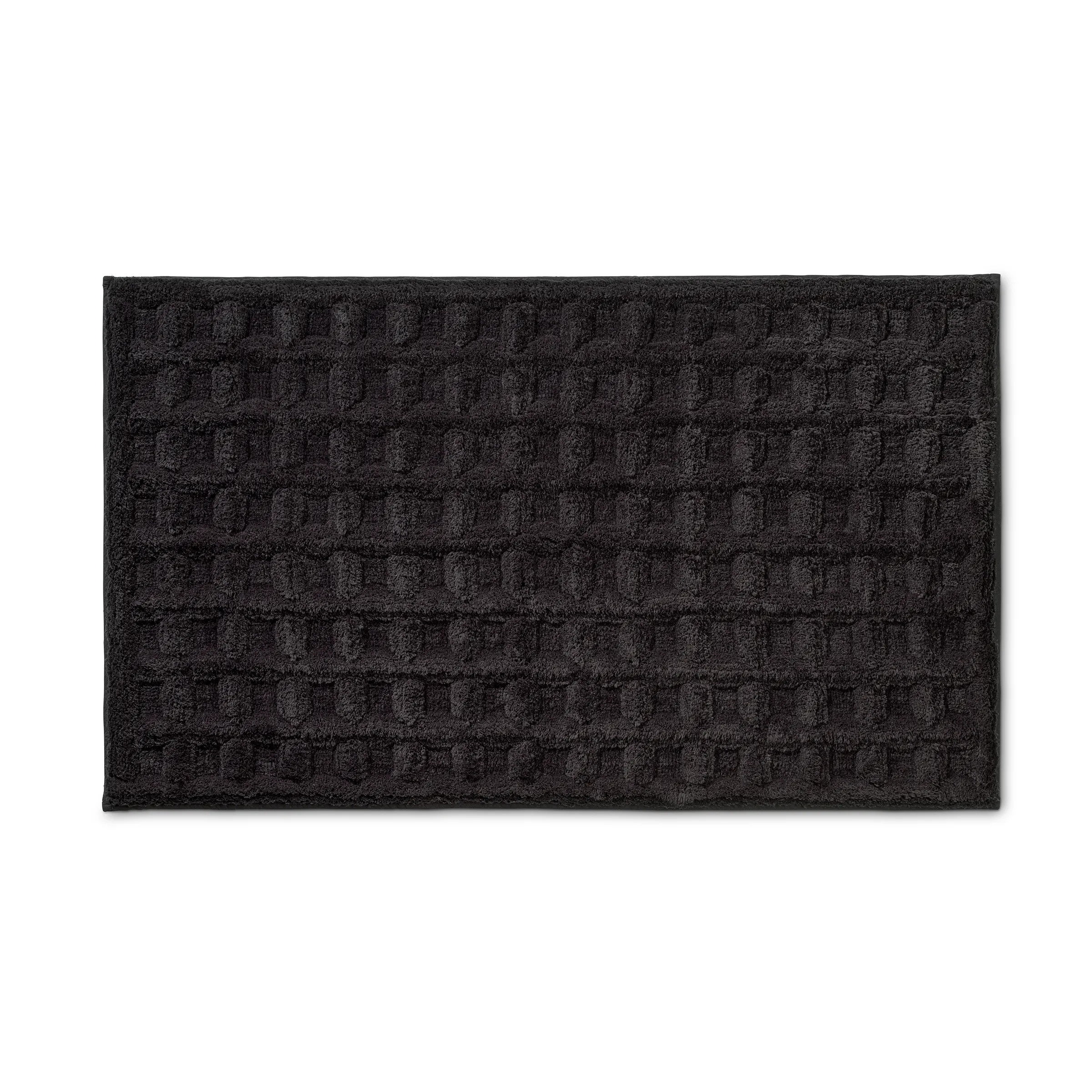 Fußmatte schwarz - Türmatte Eingangsmatte Schwarze Fußmatte mit strukturiertem Gitternmuster aus rutschfestem Material für den Eingangsbereich