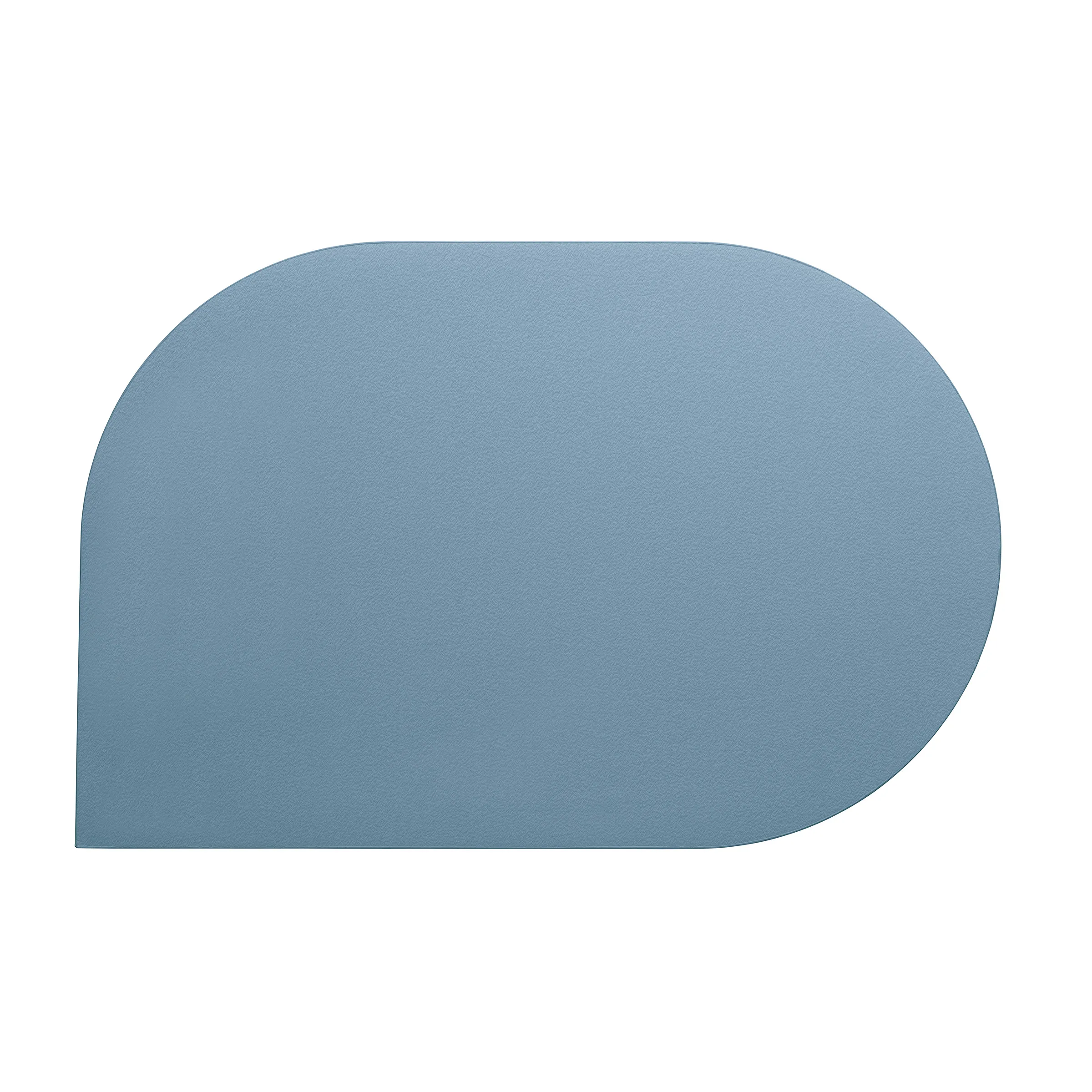 Halbkreis Form Design Element Blaugrauer halbkreisförmiger geometrischer Körper mit abgerundeten Kanten auf weißem Hintergrund