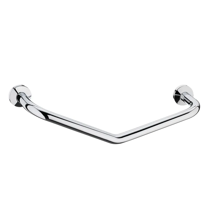 Badezimmer Haltegriff Chrom - Sicherheitsgriff Verchromter U-förmiger Handgriff mit zwei runden Wandbefestigungen aus glänzendem Metall