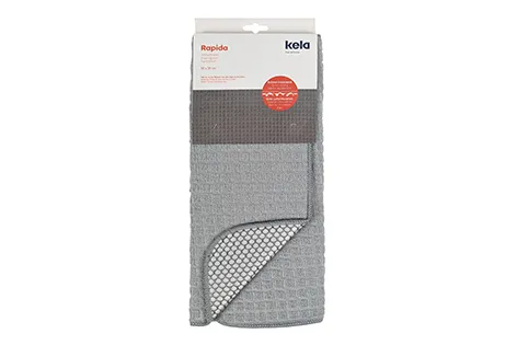 Kota Regodia Handtücher Set - Rutschfeste Badtücher Kota Regodia Handtuch Set mit grauer und dunkelgrauer Farbe, rutschfester Unterseite und verpackt in Originalkarton
