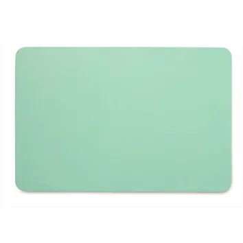 Hellgrüne rechteckige Mousepad mit abgerundeten Ecken und strukturierter Oberfläche