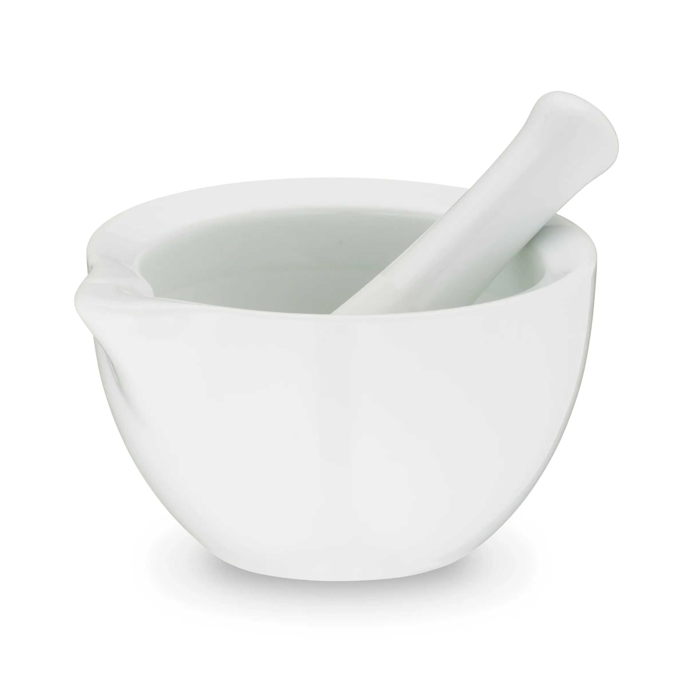 Mörser und Stößel Keramik weiß Weißes Mörser und Stößel Set aus Keramik für Küche und Apotheke