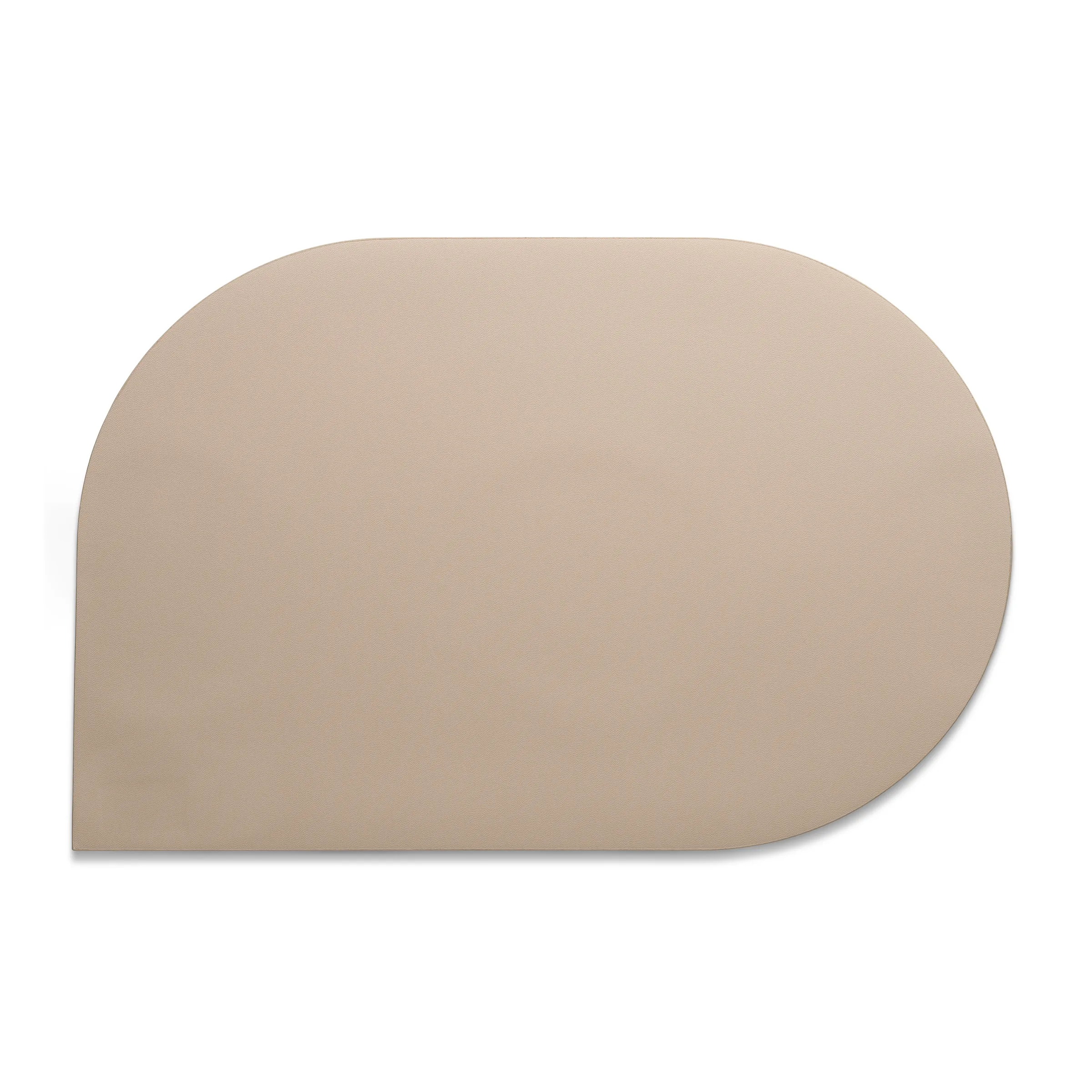Fußmatte beige abgerundet – rutschfeste Türmatte Beige Fußmatte mit abgerundeten Ecken auf weißem Hintergrund