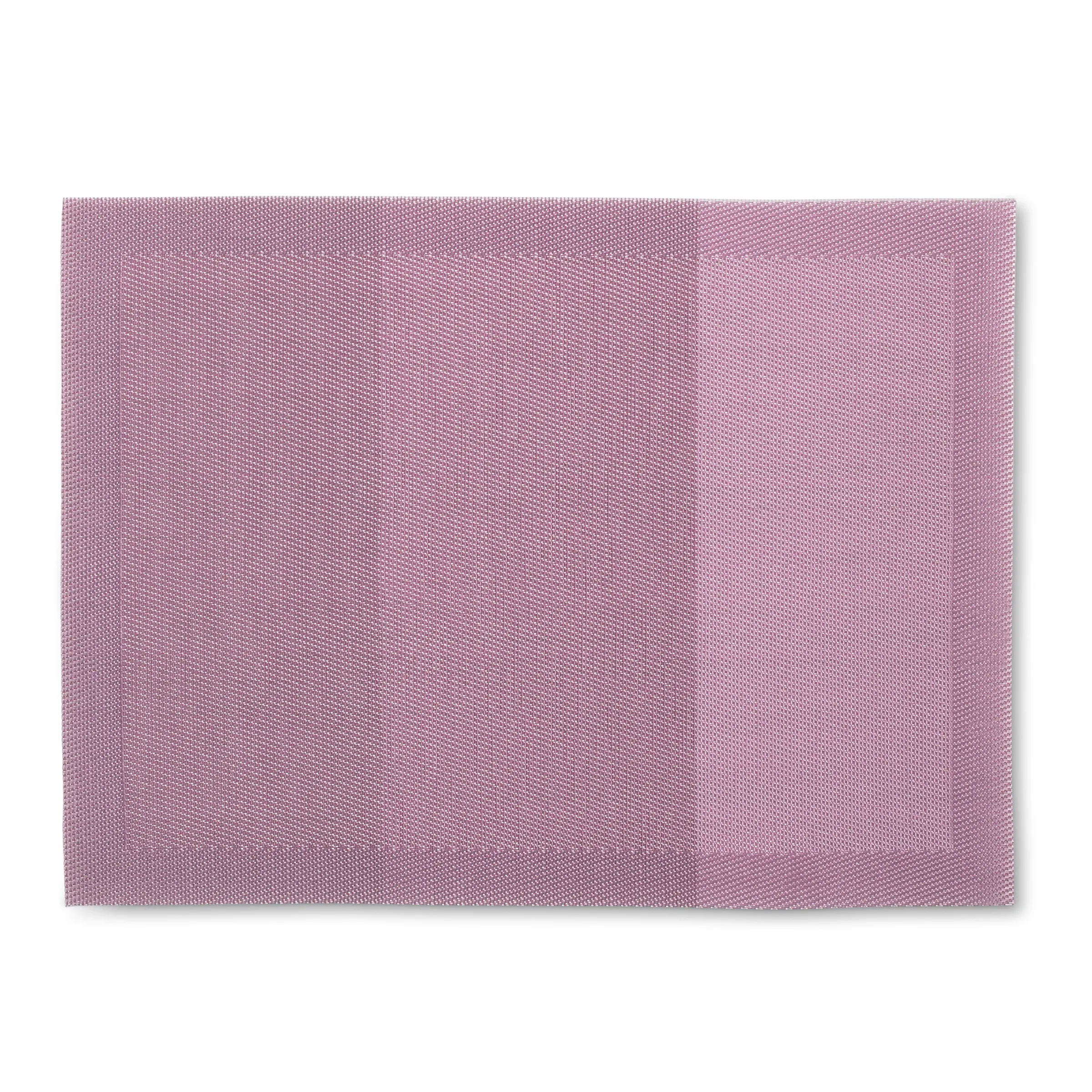 Tischset Rosa Gewebt - Platzmatte Textil für Esstisch Rosa Tischset aus gewebtem Textilmaterial mit diagonaler Struktur auf weißem Hintergrund