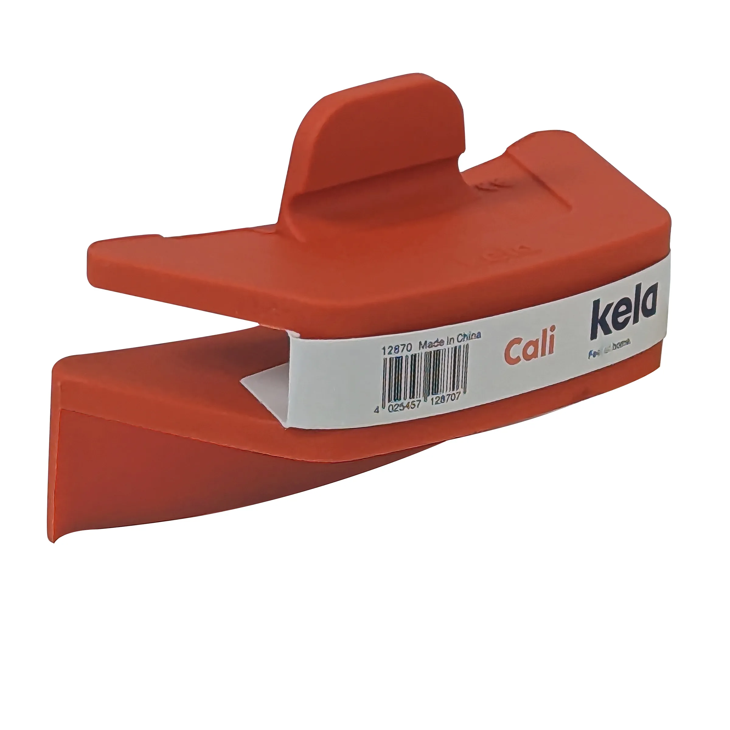 Kela Cali Kelle rot - Hochwertige Kunststoffkelle Rote Kela Cali Kelle mit Etikett, ergonomischem Griff und weißem Band mit Produktcode 12870.