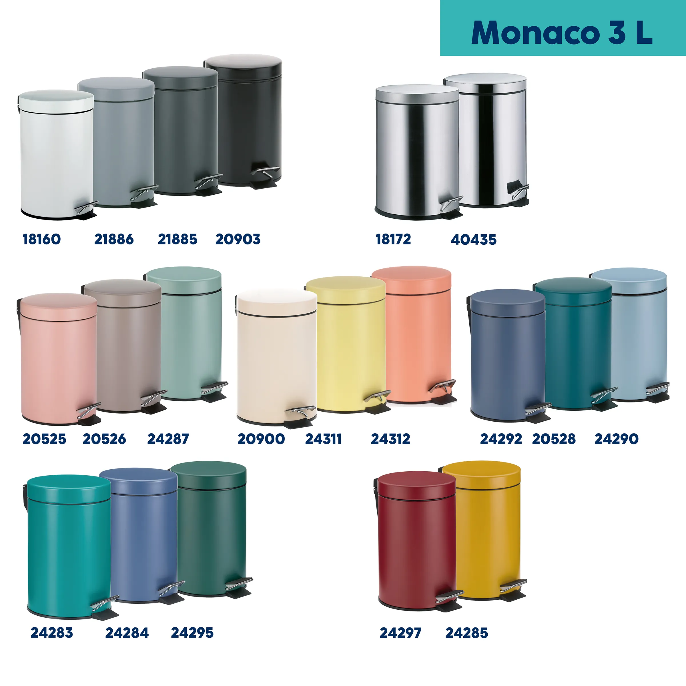 Dust bin Monaco mauve blue Dust bin Monaco mauve blue