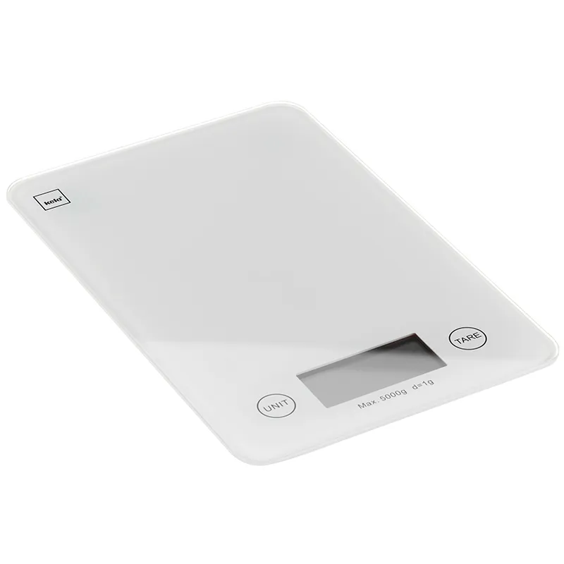Digitale Küchenwaage weiß - Präzisions-Küchenwaage Weiße digitale Küchenwaage mit Display, Tasten für Unit und Tare, maximal 5000g Gewichtsangabe