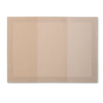 Beige Tischset aus Baumwolle mit strukturiertem Webmuster und erhabener Oberflächenstruktur