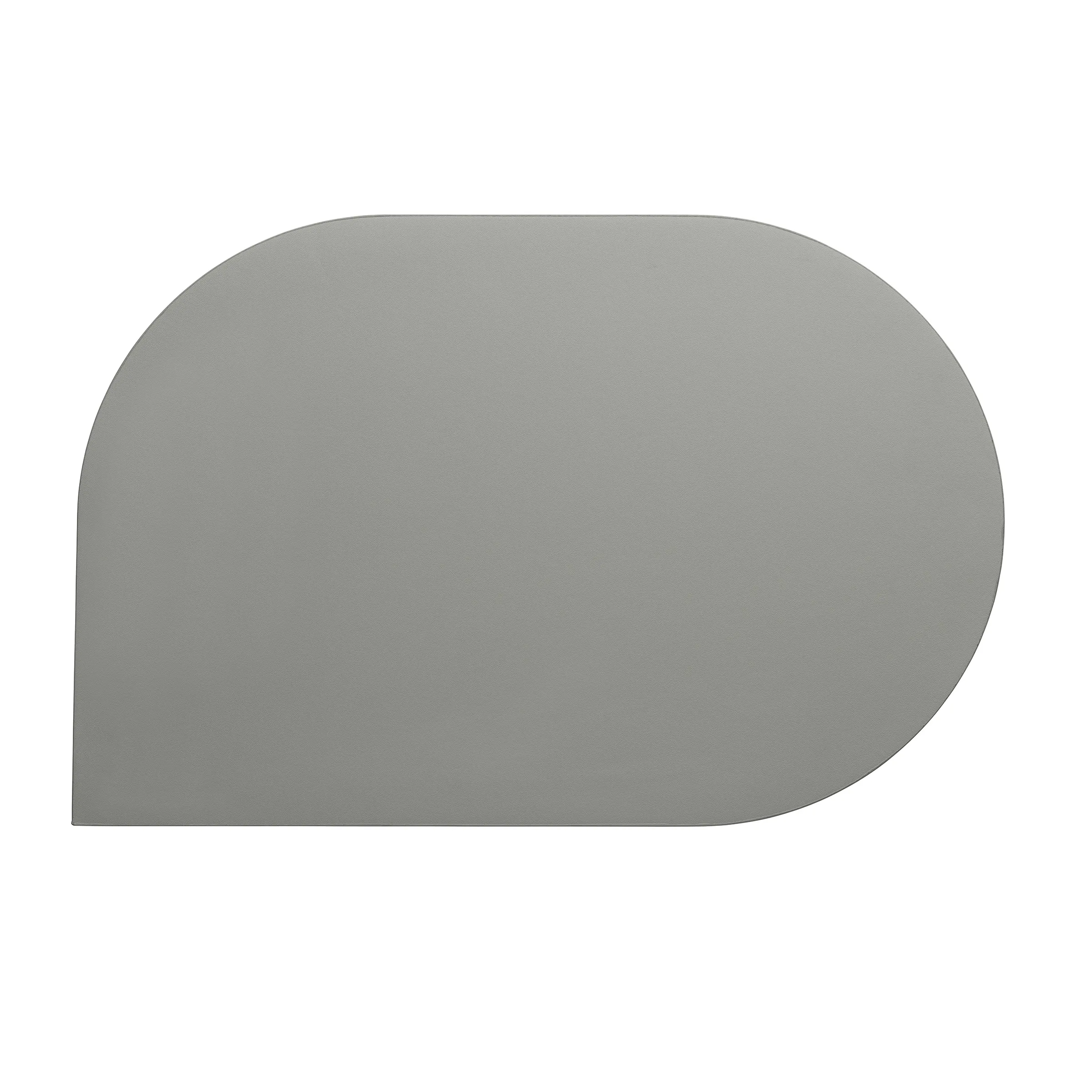 Graue abgerundete Form - modernes Design Element Graue abgerundete geometrische Form mit Halbkreis und rechteckiger Basis auf weißem Hintergrund