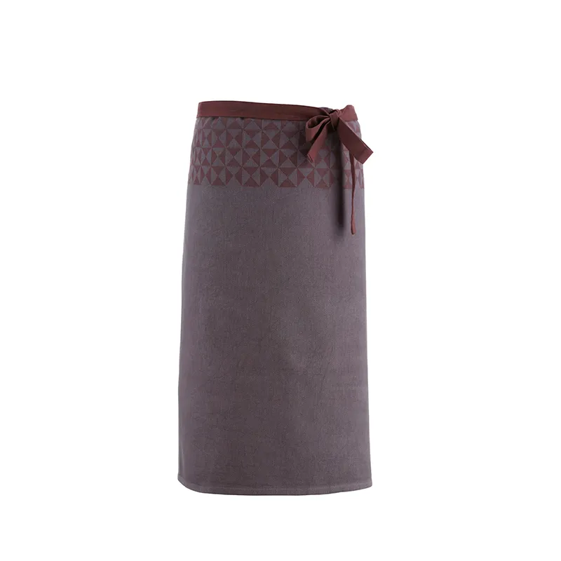 Grauer Wollrock mit strukturiertem Muster und Bindeschleife Grauer Wollrock mit burgundy gemustertem Bund und Schleife, elegant und modern geschnitten