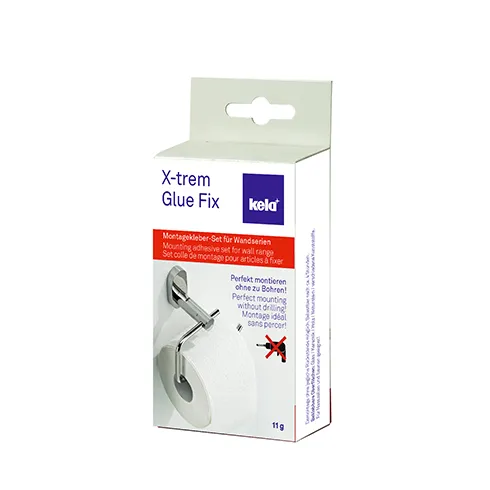 X-trem Glue Fix Montagekleber - Starker Klebstoff für Wandbefestigung ohne Bohren X-trem Glue Fix Montagekleber Verpackung von Kela, 11g Tube für starke Wandbefestigung ohne Bohren
