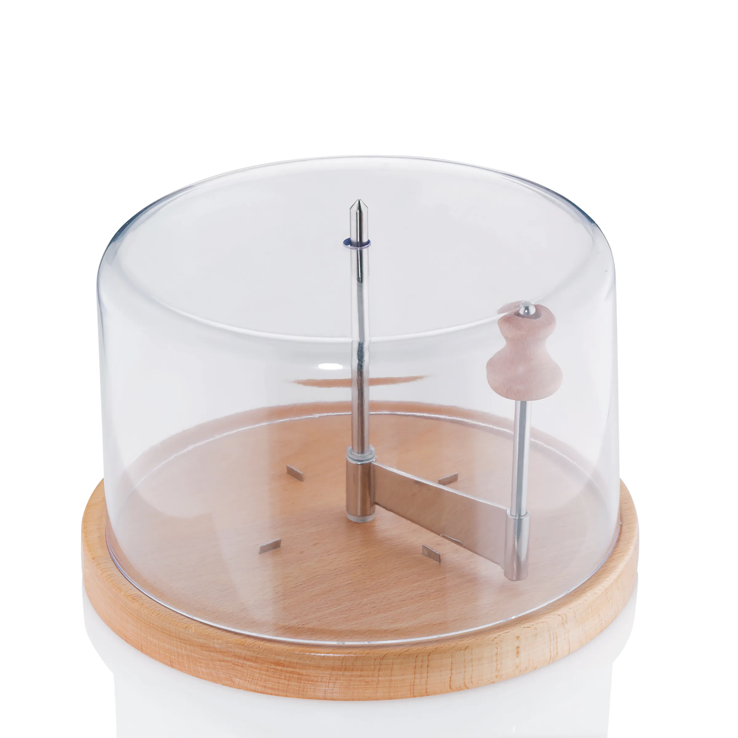 Designpinnwand mit Glasdom - Organisation und Dekoration Kreative Pinnwand mit Holzsockel, Glasdom und Metallstiften - Designaccessoire für Organisation und Dekoration