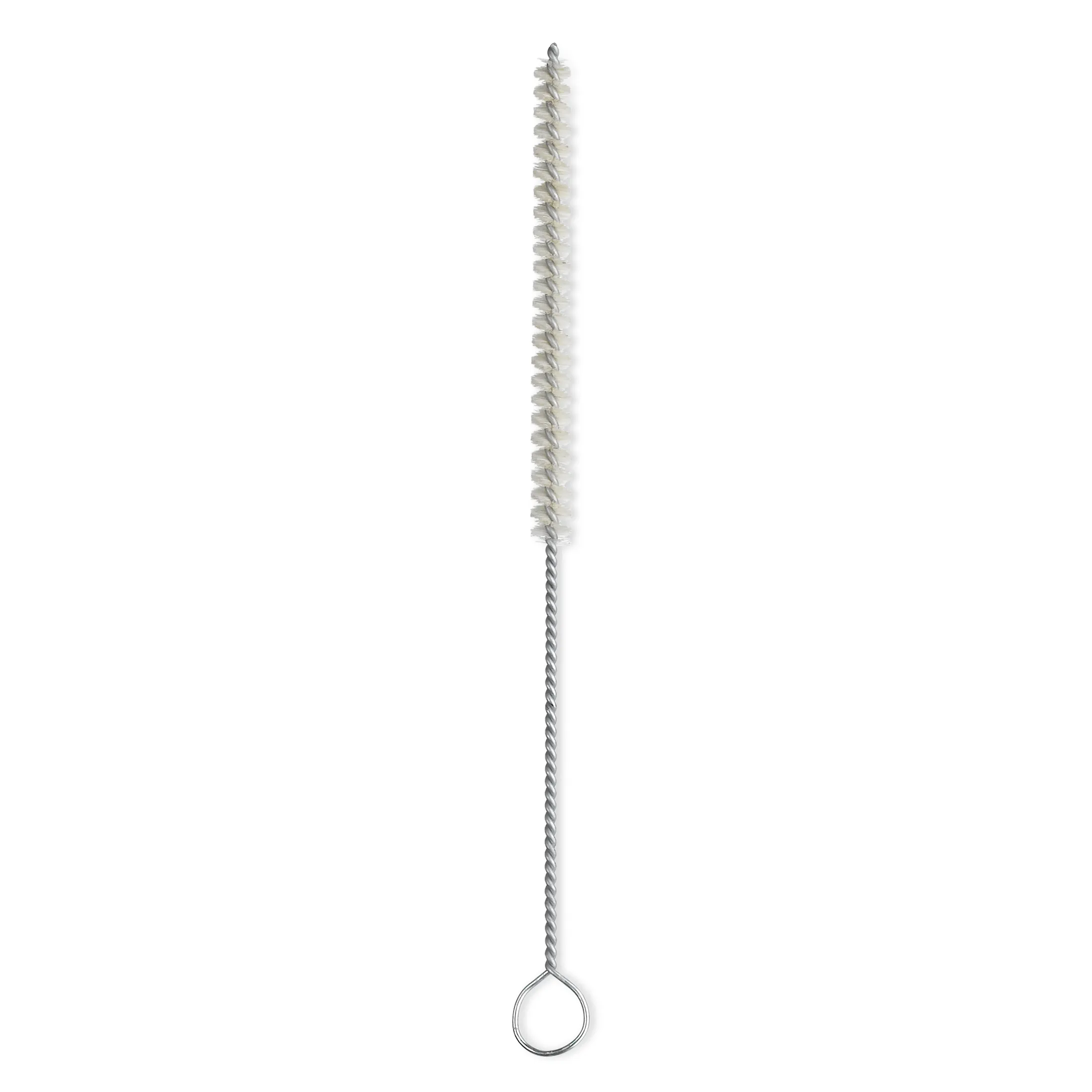 Brosse de Tuyauterie Brosse Spirale Nettoyage Longue brosse de tuyauterie en métal avec tête de brosse spiralée et anneau de suspension à l'extrémité inférieure.