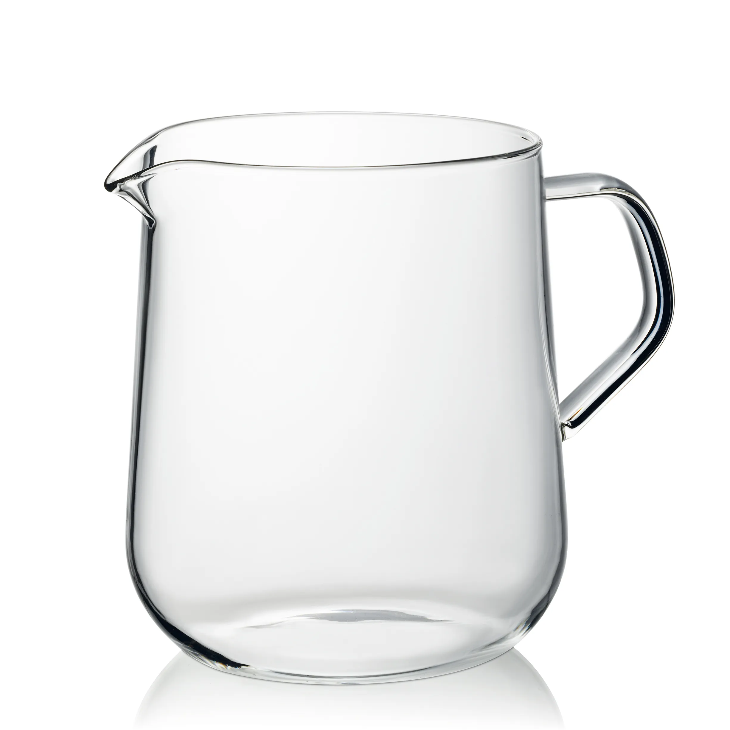 Glaskanne mit Henkel - Transparente Servierkanne Transparente Glaskanne mit Henkel und Ausguss, ideal für Getränke oder Flüssigkeiten