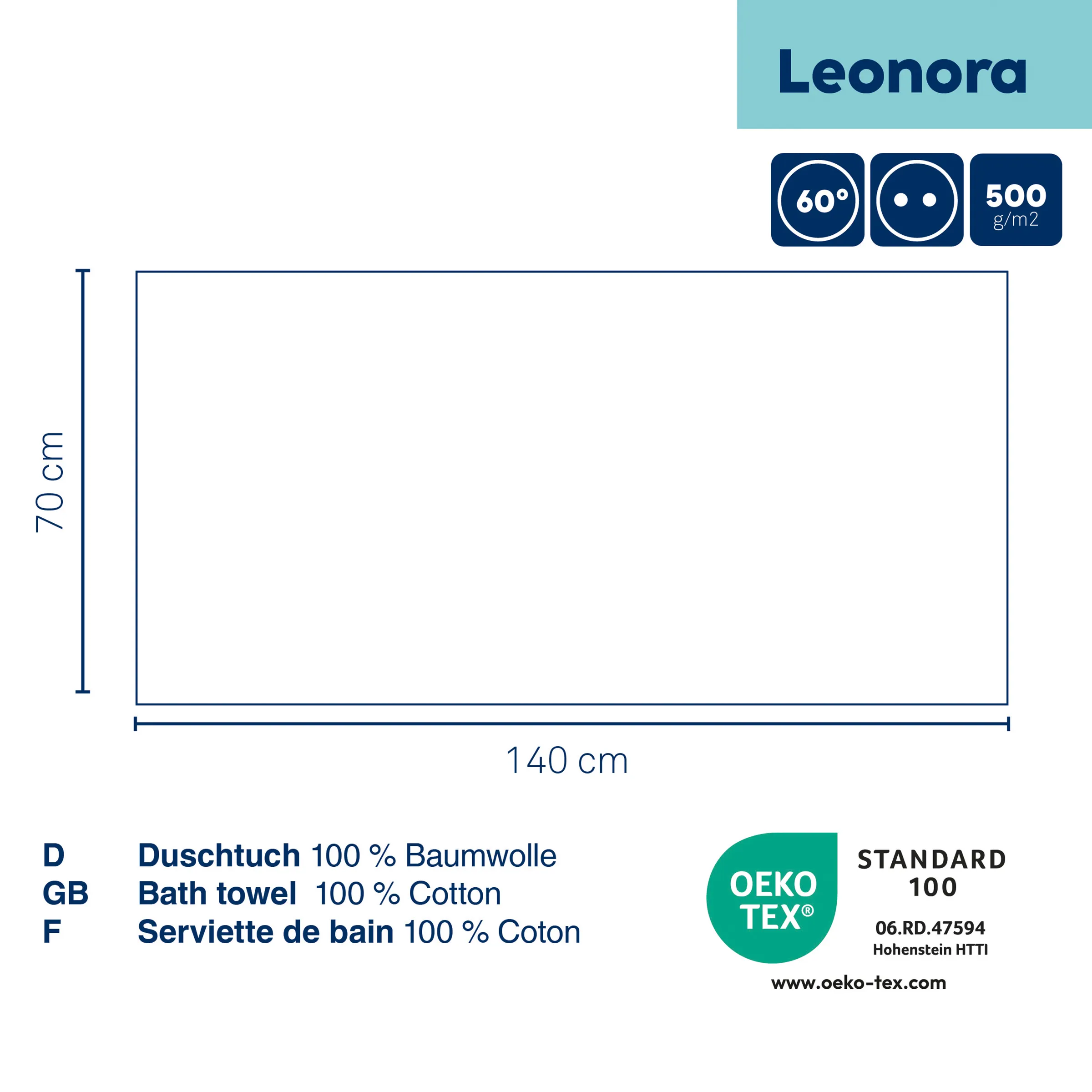 Badetuch Leonora 70x140 cm Badetuch Leonora 70x140 cm