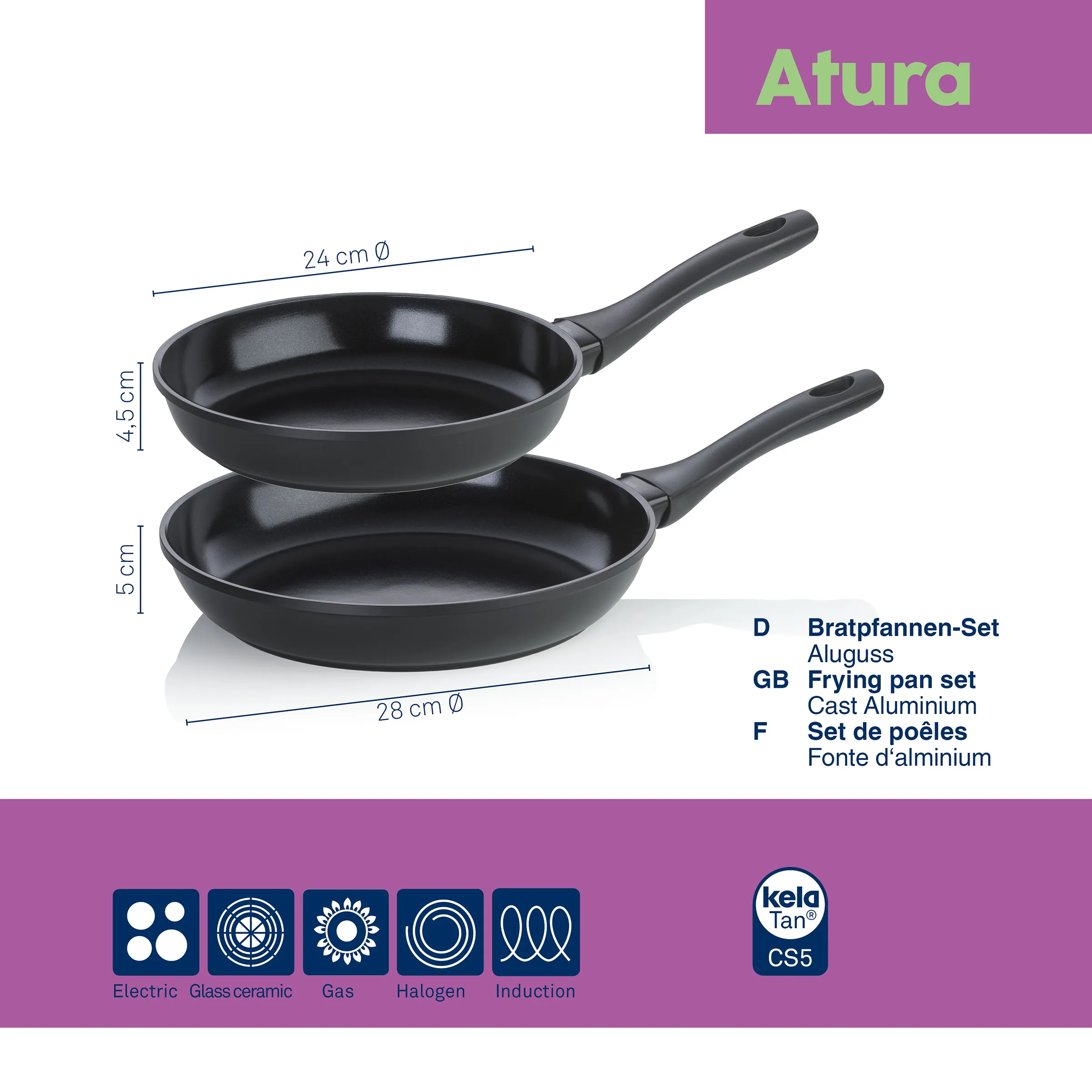 Bratpfannen-Set Atura 2tlg. Bratpfannen-Set Atura 2tlg.