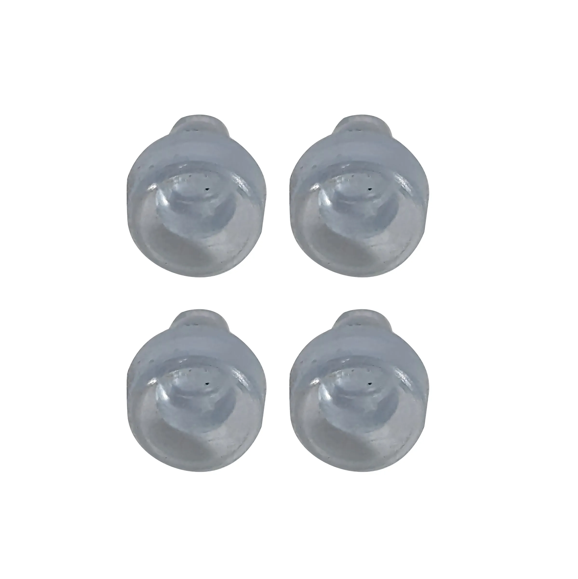 Saugnäpfe transparent - Saugnapf Set 4er Vier transparente Saugnäpfe aus Silikon oder Kunststoff mit Kugelform und Befestigungsstiel