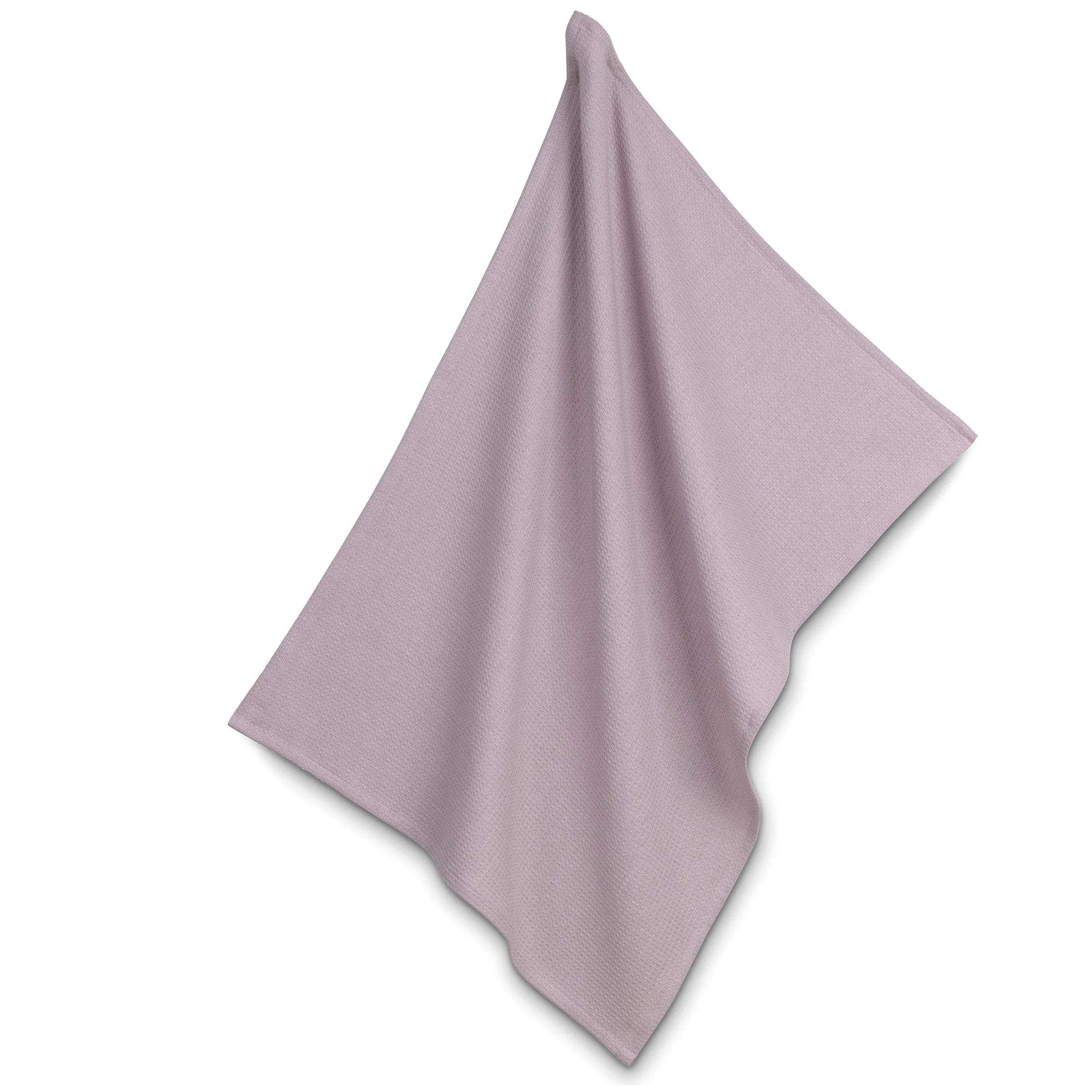 Mauve Baumwolldecke mit Strukturmuster, elegant drapierten Falten und feinem Stoff