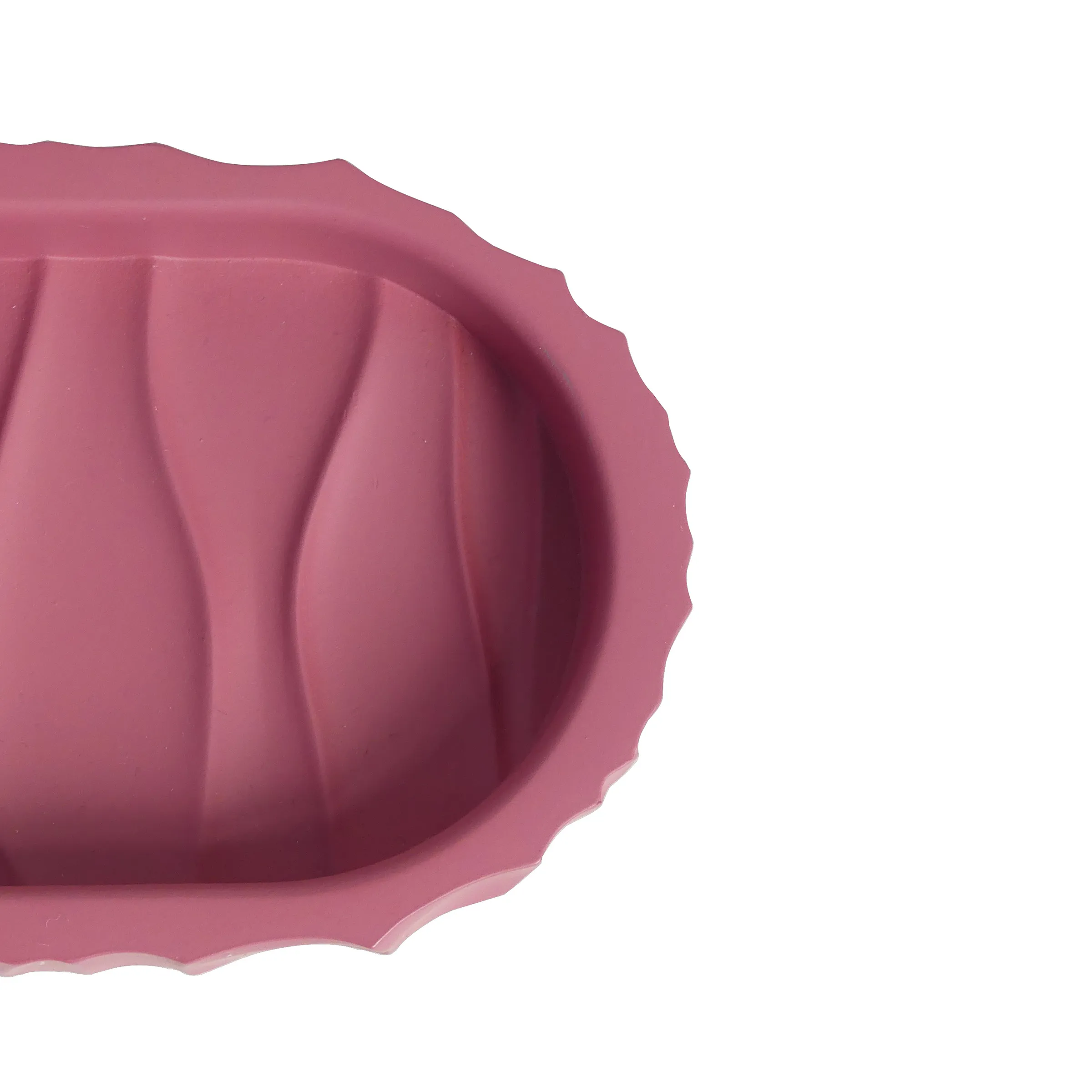 Silikon Backform rosa - Kuchenform Rosa Silikonform mit gewölbtem Design und strukturierter Oberfläche für Backwaren oder Süßspeisen