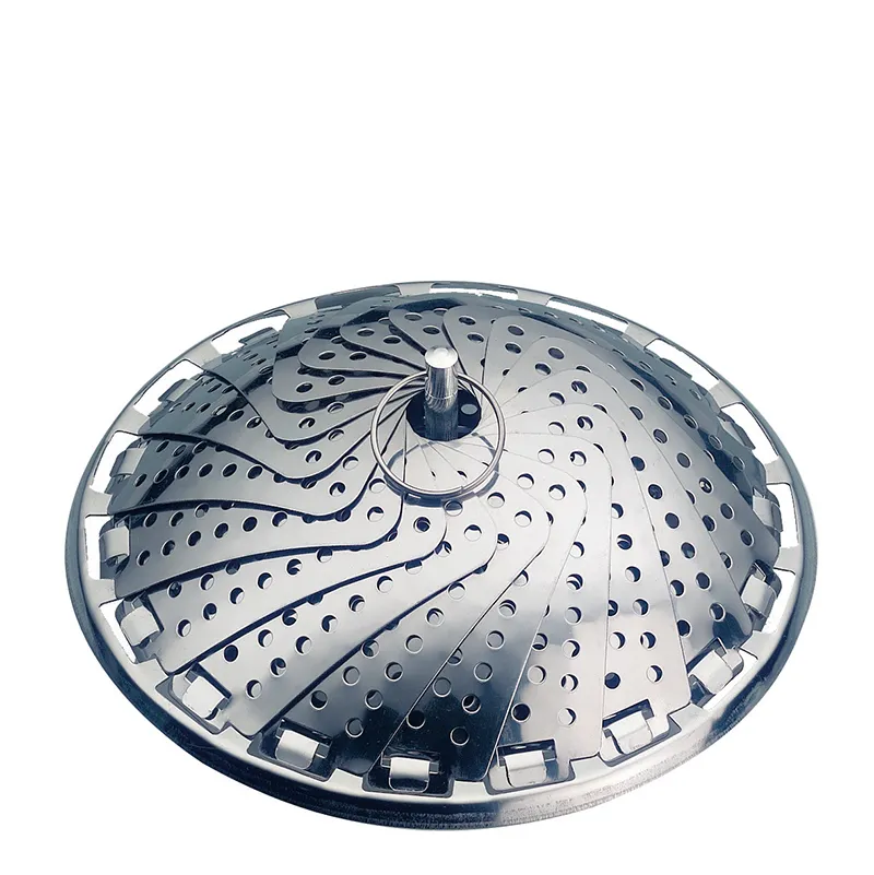 Dampfgareinsatz Edelstahl - Gemüsegarer für Kochtöpfe Metallischer Dampfgareinsatz mit perforiertem Boden und wellenförmigen Gittern für Kochgeräte
