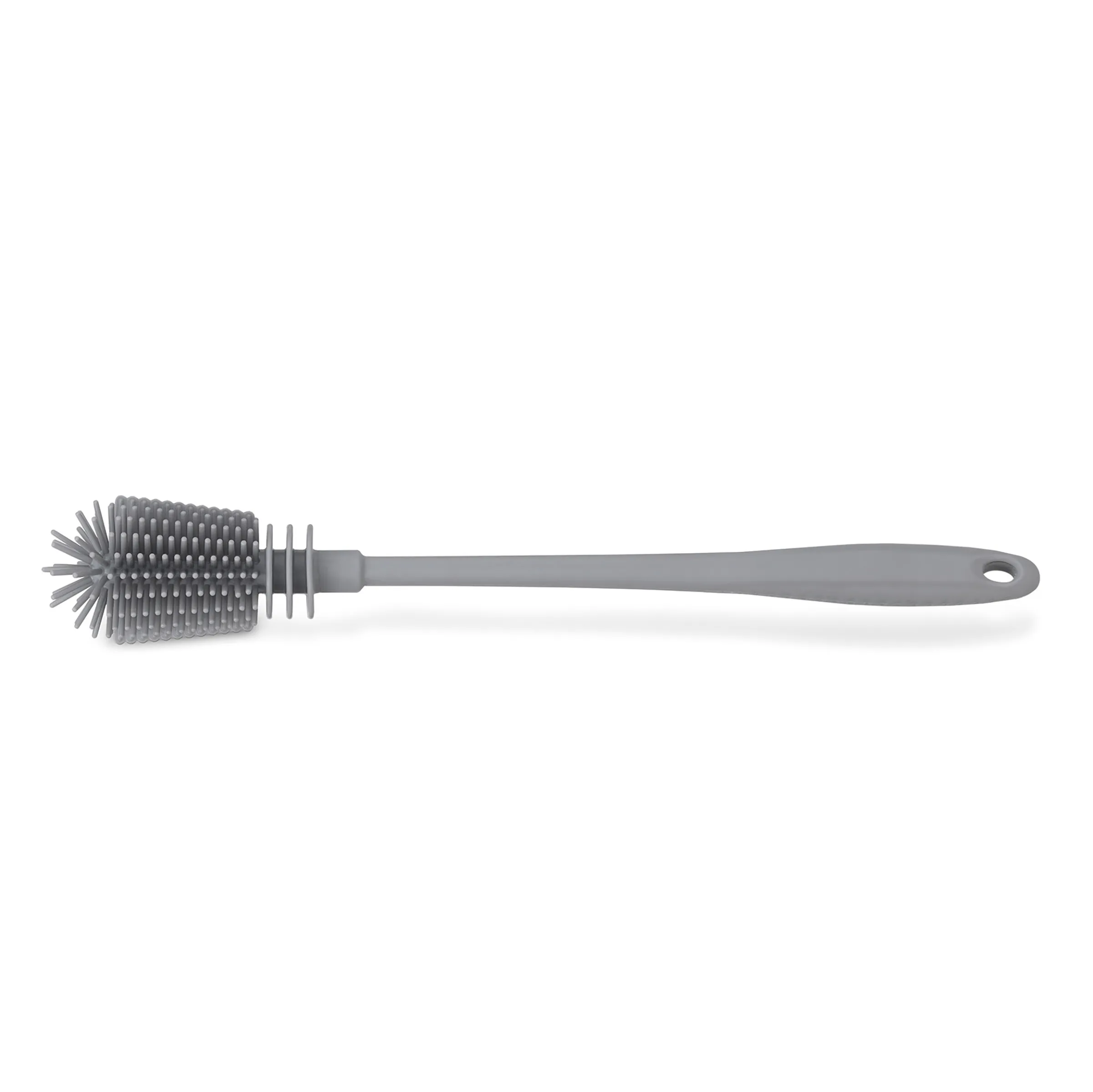 Rundbürste Haartrockenbürste mit ergonomischem Griff Rundbürste mit grauem Kunststoffgriff und runden Borsten für Haartrocknung und Styling