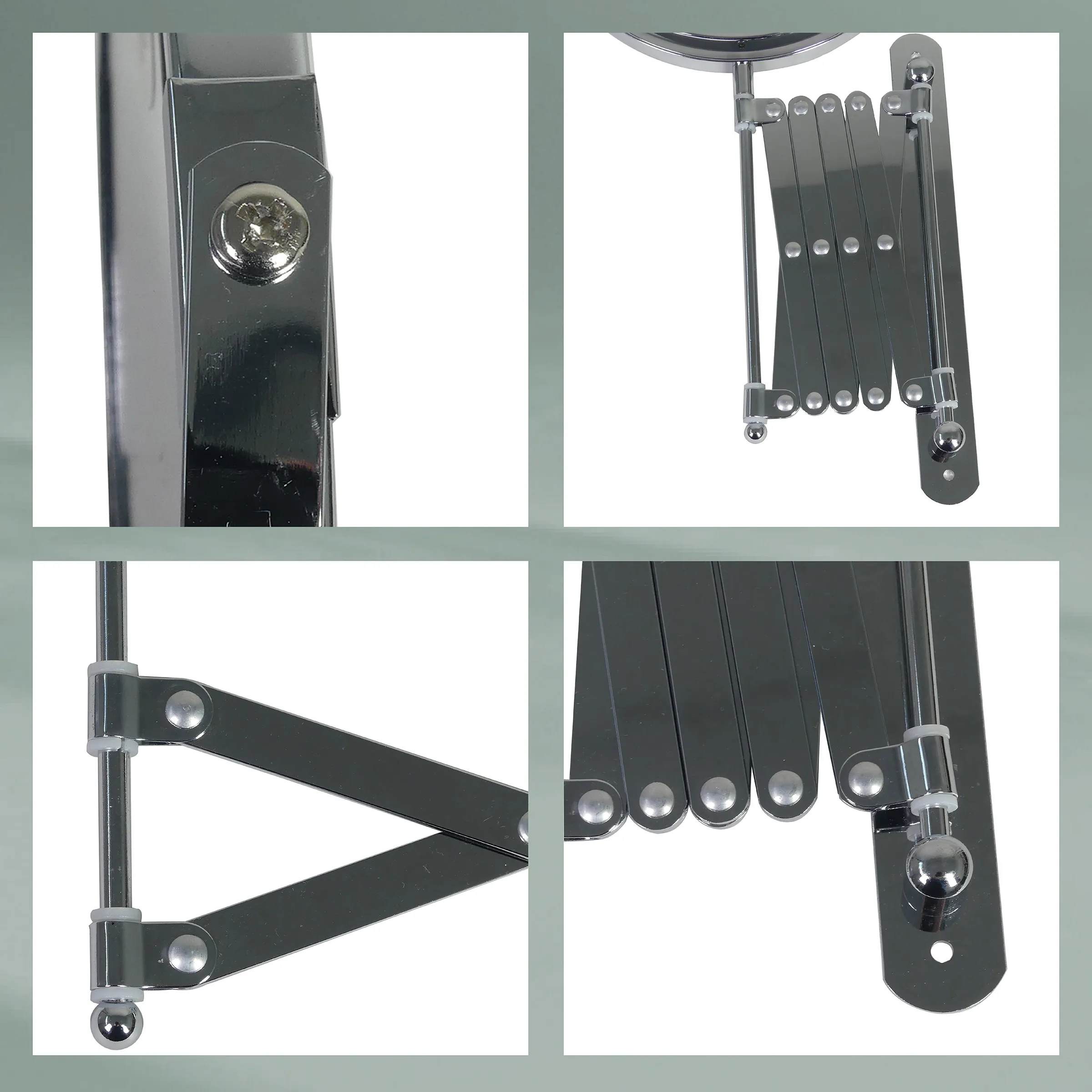 Gitarrencapo mit Schraubmechanismus - Professionelles Kapodaster Schwarzer Gitarrencapo mit Metallteilen, Schraubmechanismus und mehreren Einstellpositionen, vier Detailansichten