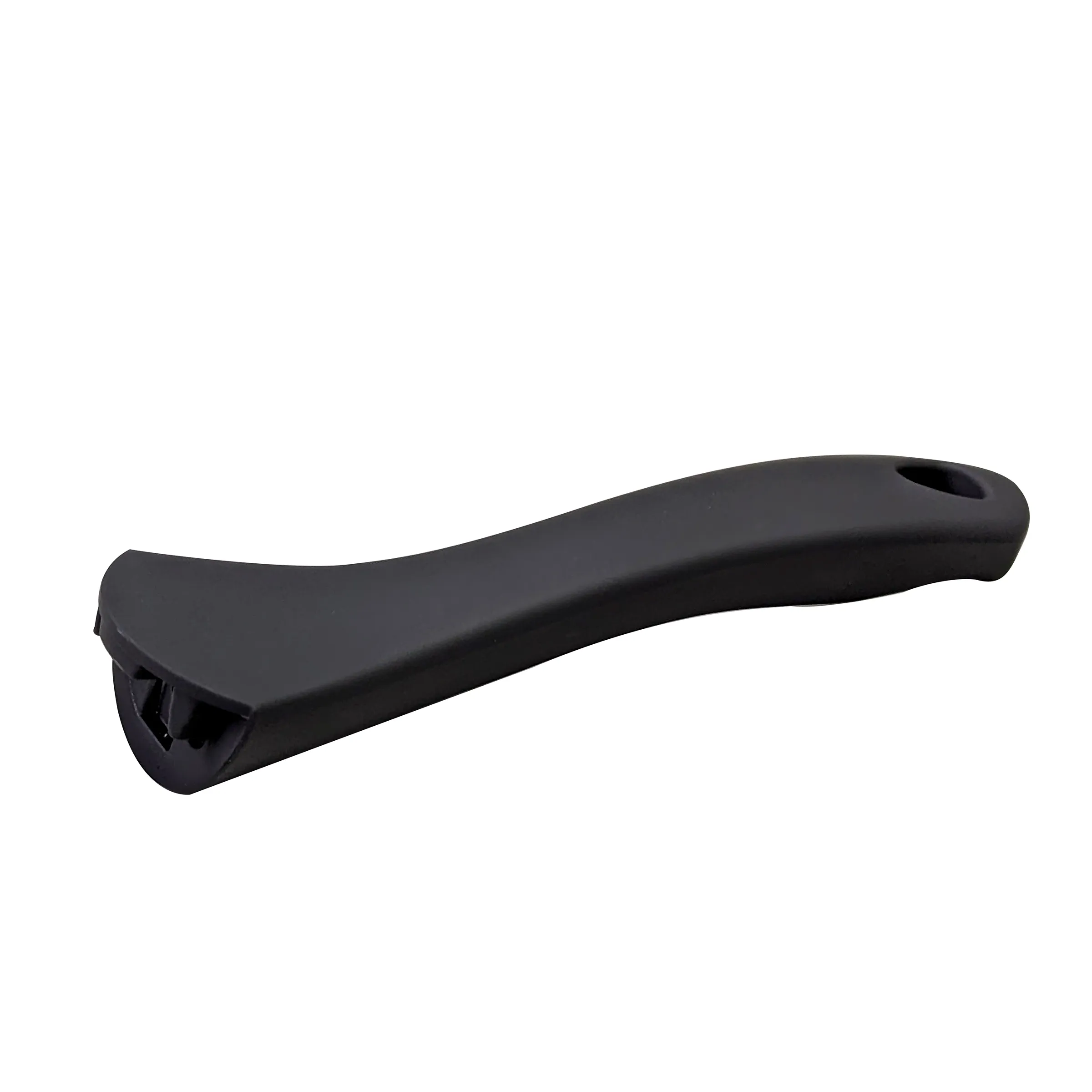 Ergonomischer Handhebel schwarz - Bedienungshebel Schwarzer ergonomischer Handhebel mit gebogenem Design und Griff an einem Ende