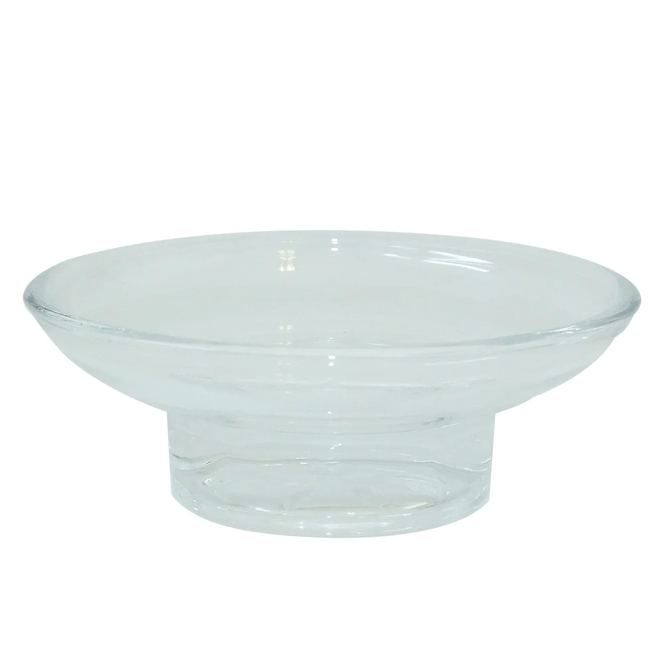 Glasschale transparent Pedestal-Design Transparente Glasschale mit breitem Rand und pedestal Fuß, ideal für Desserts oder Dekoration