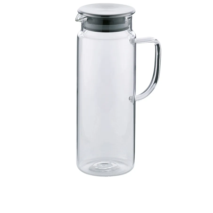 Glas-Karaffe mit Deckel und Griff - Wasserkaraffe transparent Glas-Karaffe mit Griff und Deckel, transparent, für Wasser oder Saft