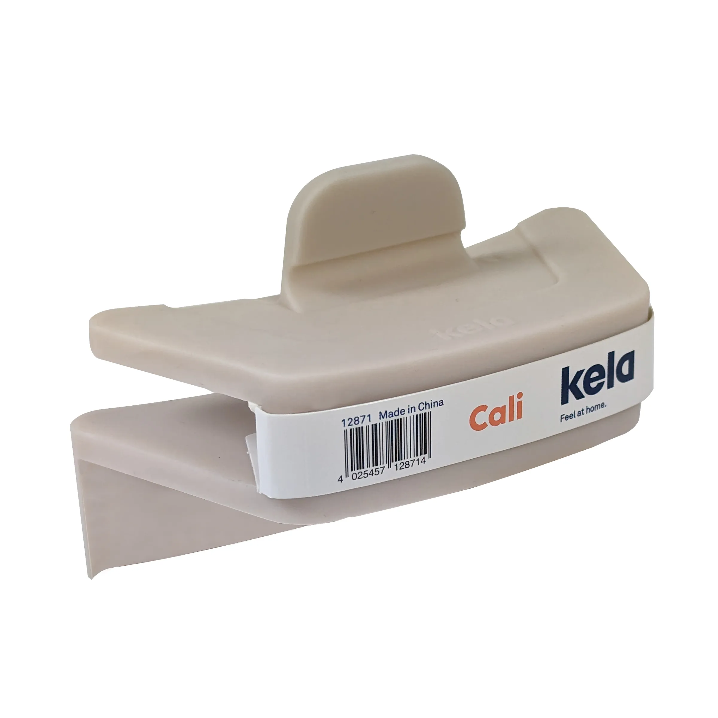 kela Zahnbürstenhalter Cali - Badaccessoire Beige Zahnbürstenhalter von kela mit Aufkleber, Made in China, auf weißem Hintergrund