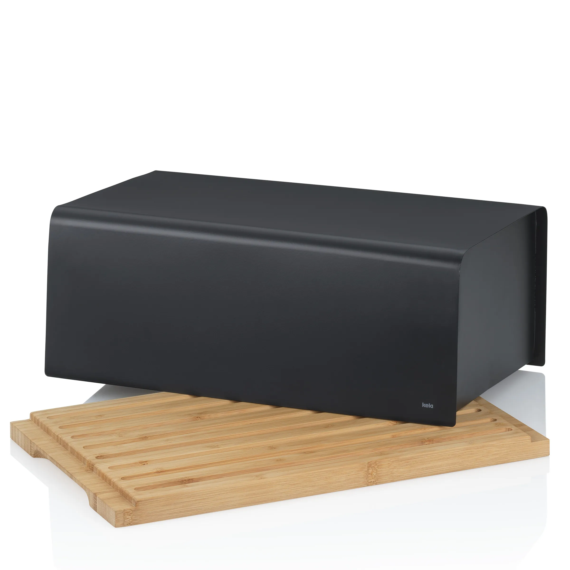 Kissenbox schwarz Gartenkiste Holz Stauraum Schwarze Kissenbox aus Kunststoff mit Bambusrahmen auf Holzbasis, ideal für Terrassenmöbel-Stauraum