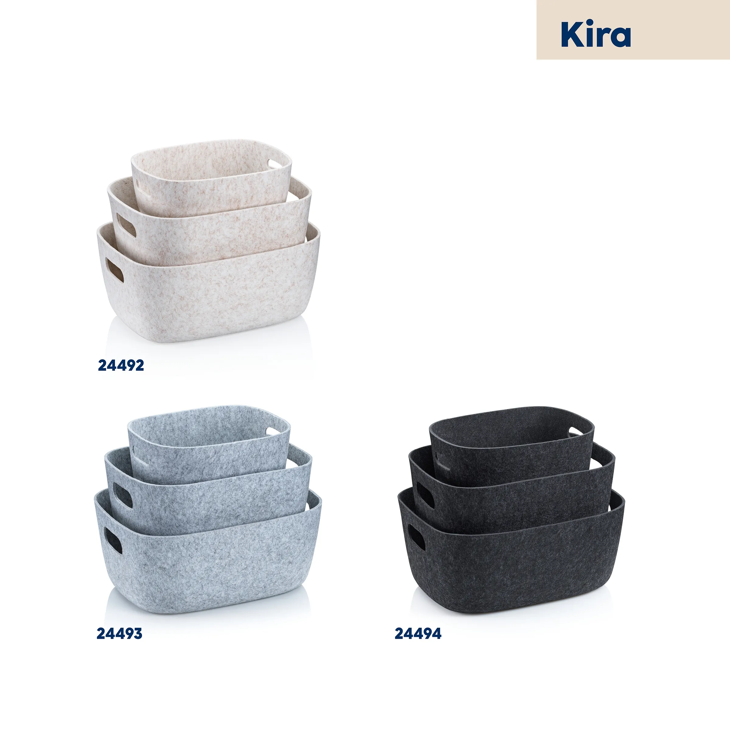 Korb-Set Kira 3tlg. Korb-Set Kira 3tlg.