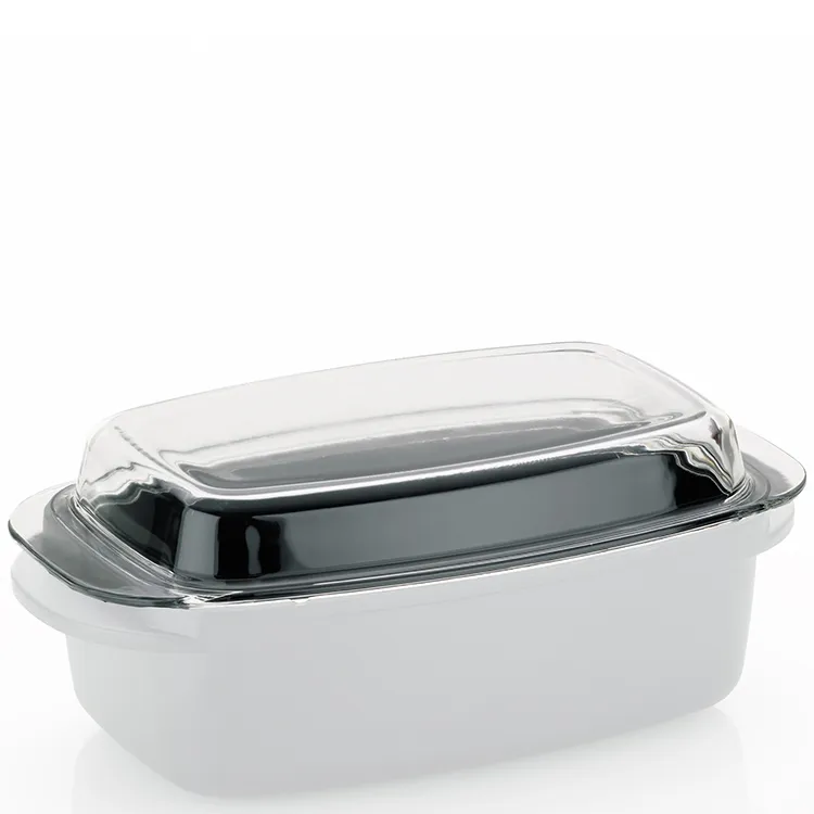 Kunststoff-Behälter mit Deckel - Lebensmittelbox Transparente Kunststoff-Behälterbox mit schwarzem Deckel und Griffen für Lebensmittelverpackung oder Lagerung