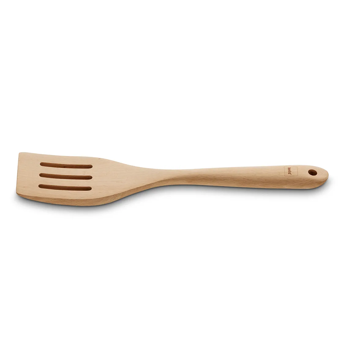 Holzspatel Küche - Kochlöffel mit Schlitzen Holzspatel mit Schlitzen und rundem Griff, perfekt zum Wenden und Rühren in der Küche