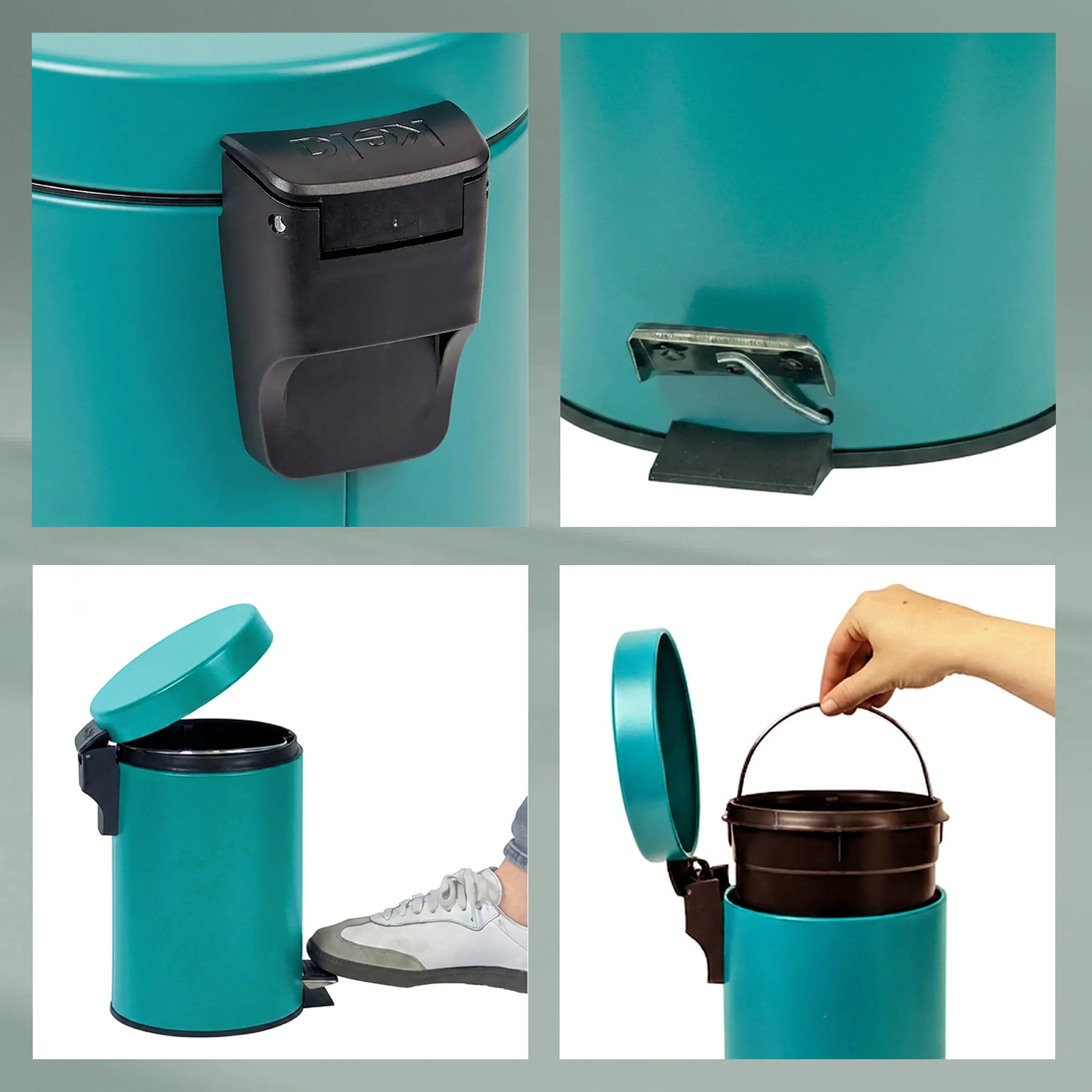 Dust bin Monaco azure geen