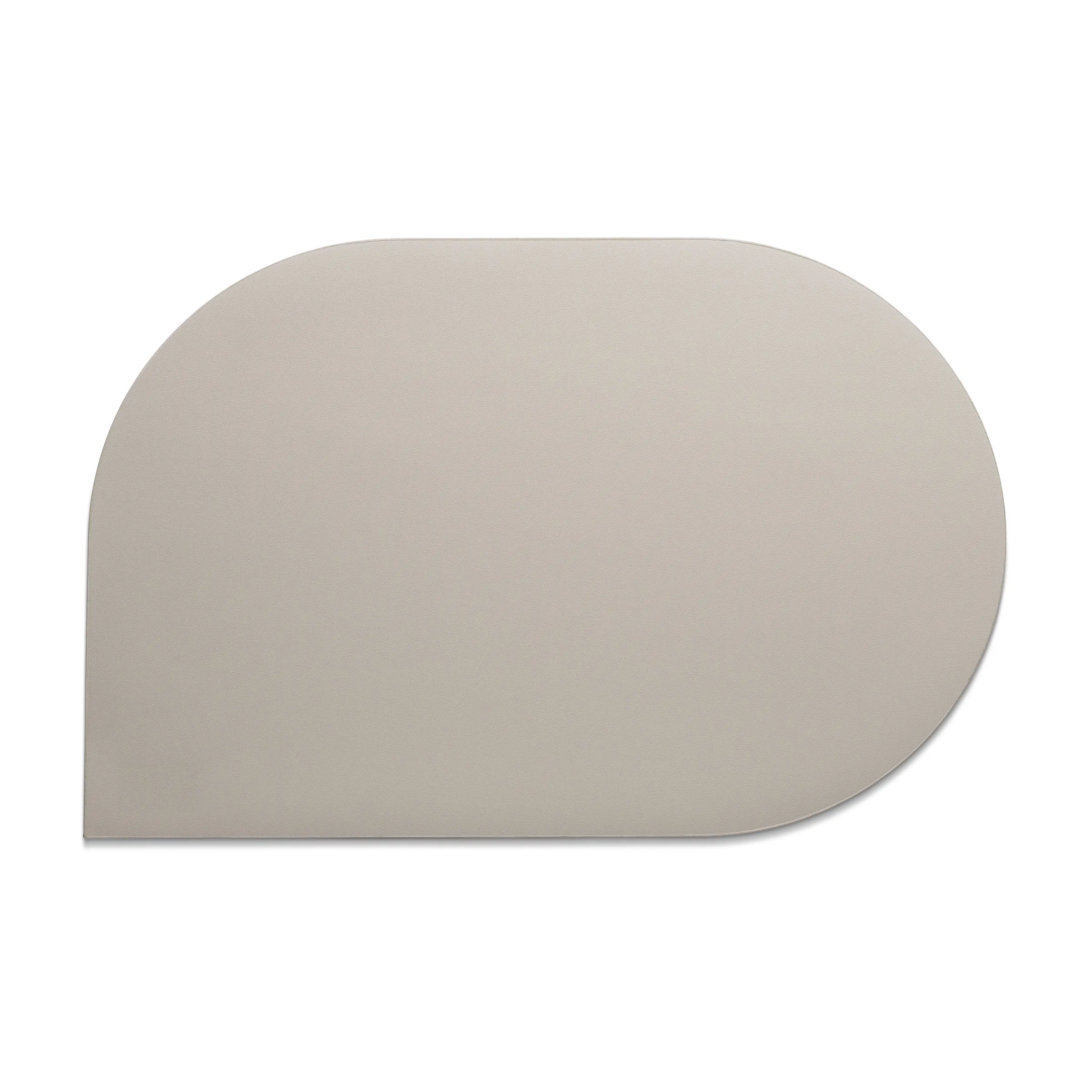 Beige Schale Tablett Design Keramik Beige abgerundete Schale oder Tablett mit glattem Design auf weißem Hintergrund