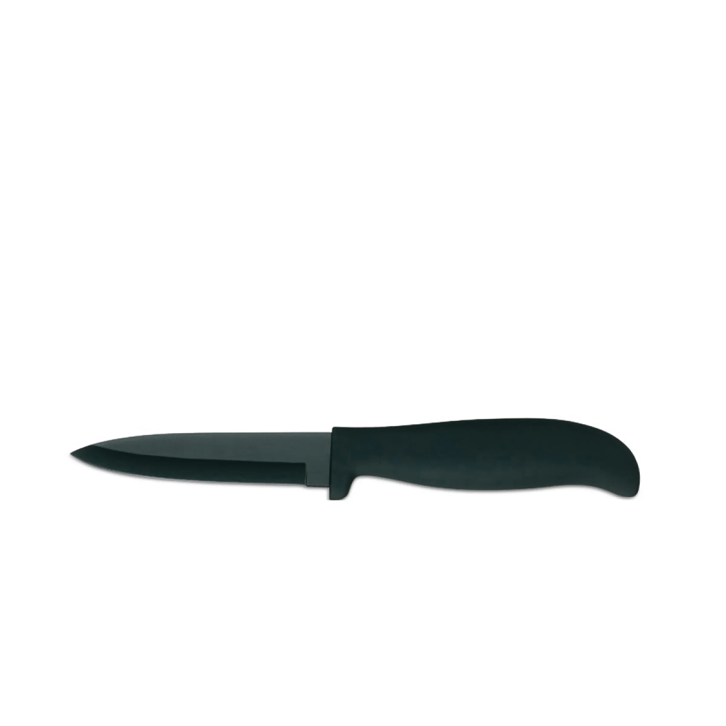 Schwarzes Keramikmesser mit ergonomischem Griff - Küchenmesser Schwarzes Keramikmesser mit ergonomischem Griff auf weißem Hintergrund