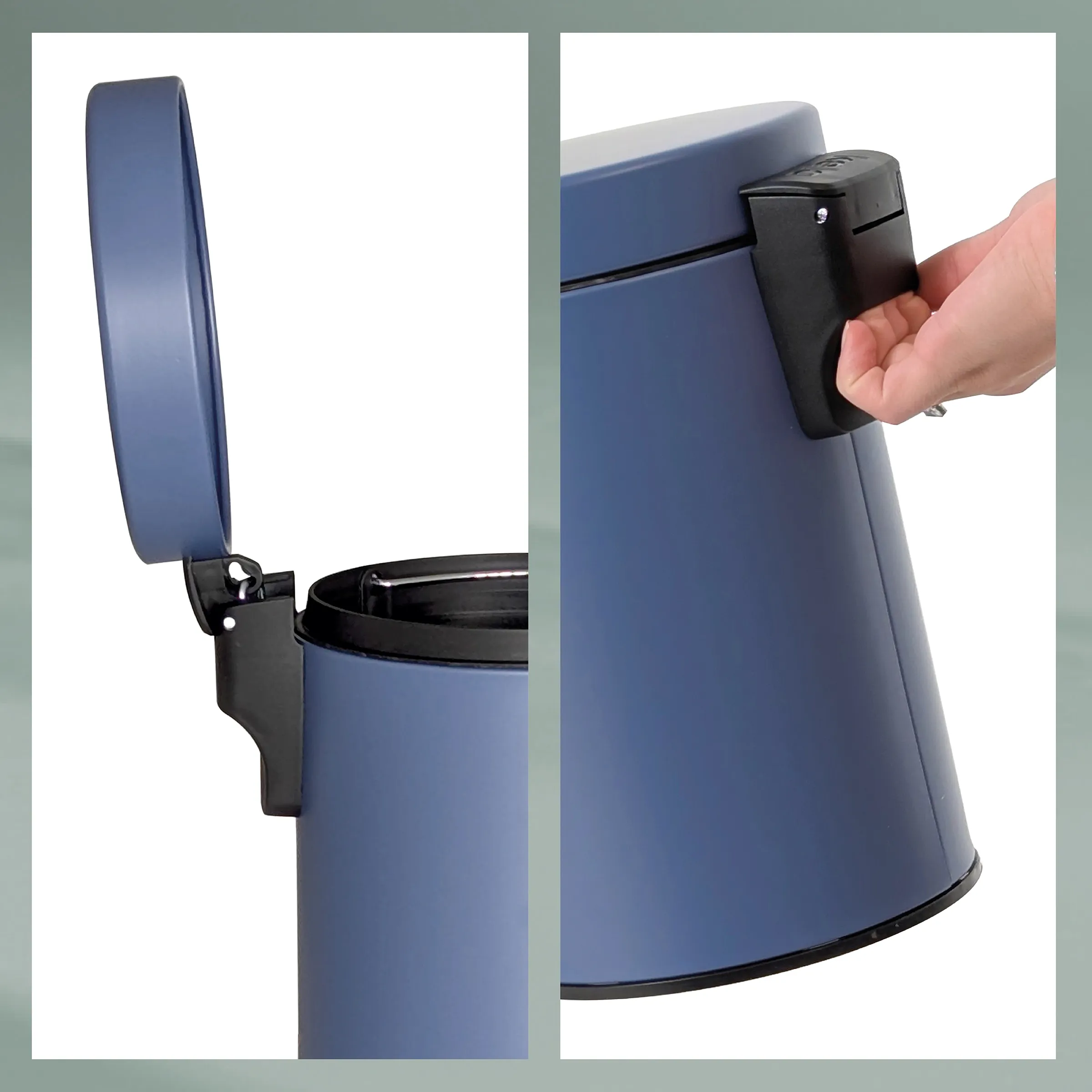 Dust bin Monaco mauve blue Dust bin Monaco mauve blue