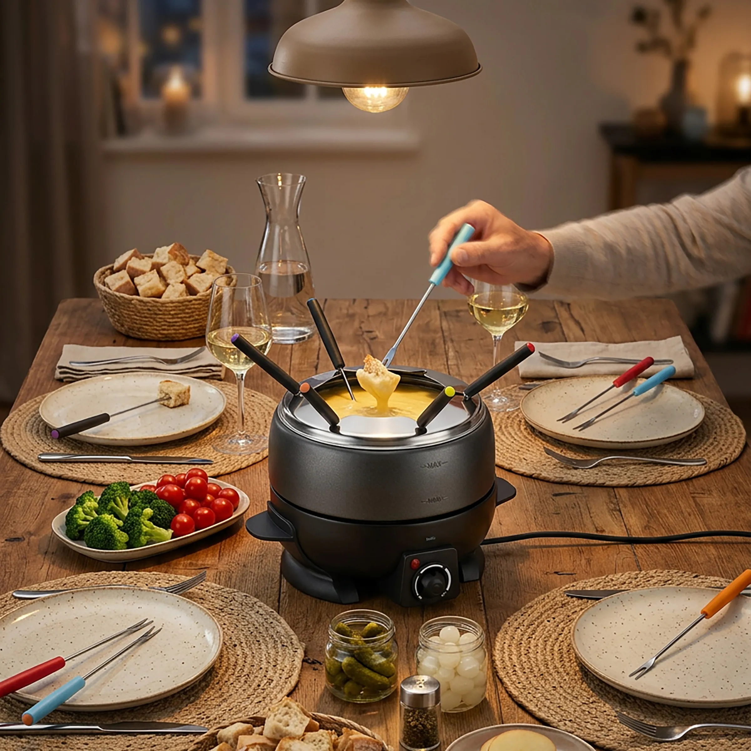 Elektrofondue Set für bis zu 6 Personen