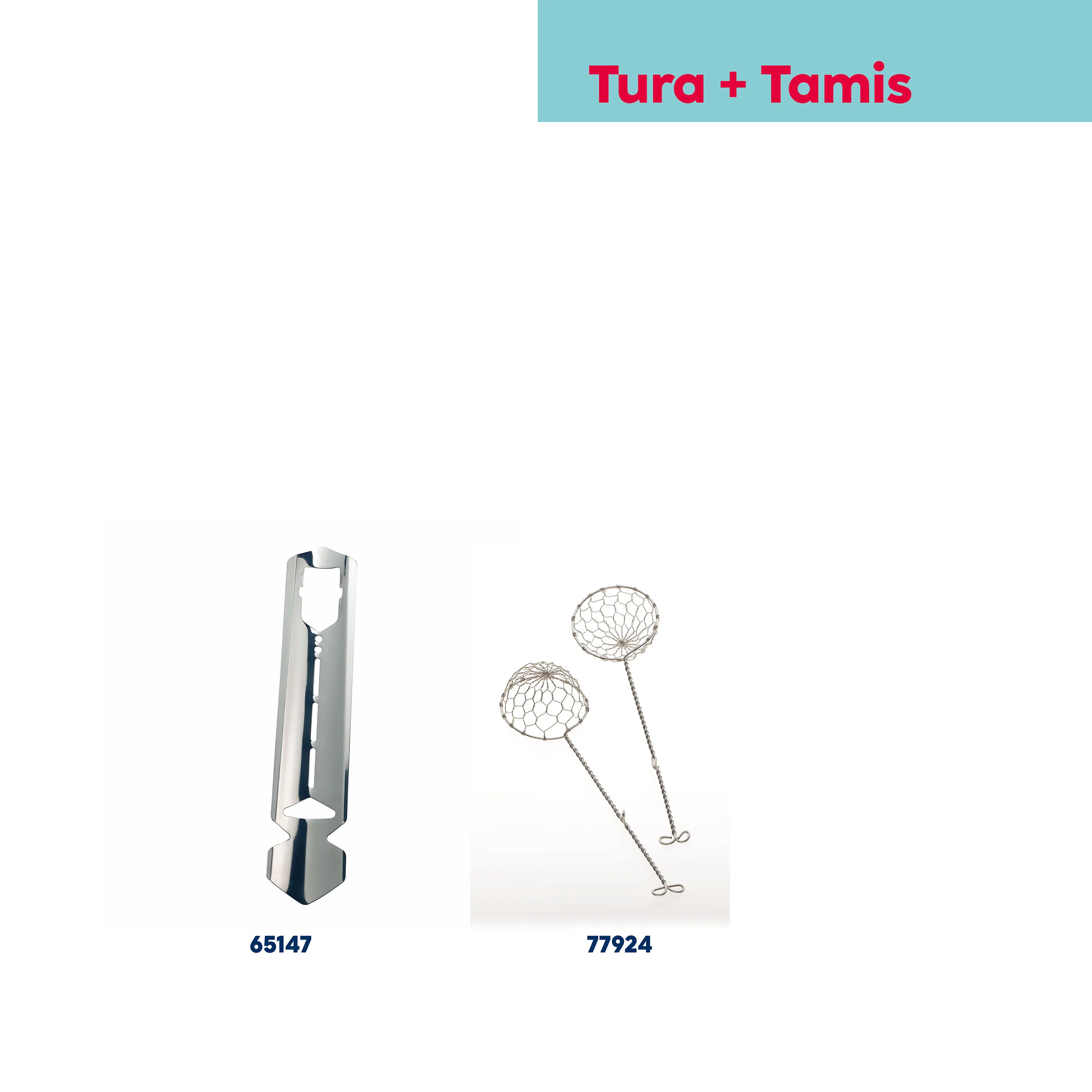 Tura Tamis Besteckhalter und Salatbesteck Set Tura und Tamis Besteck-Set: Besteckhalter 65147 und zwei Salatbestecke 77924 mit Netzkörben