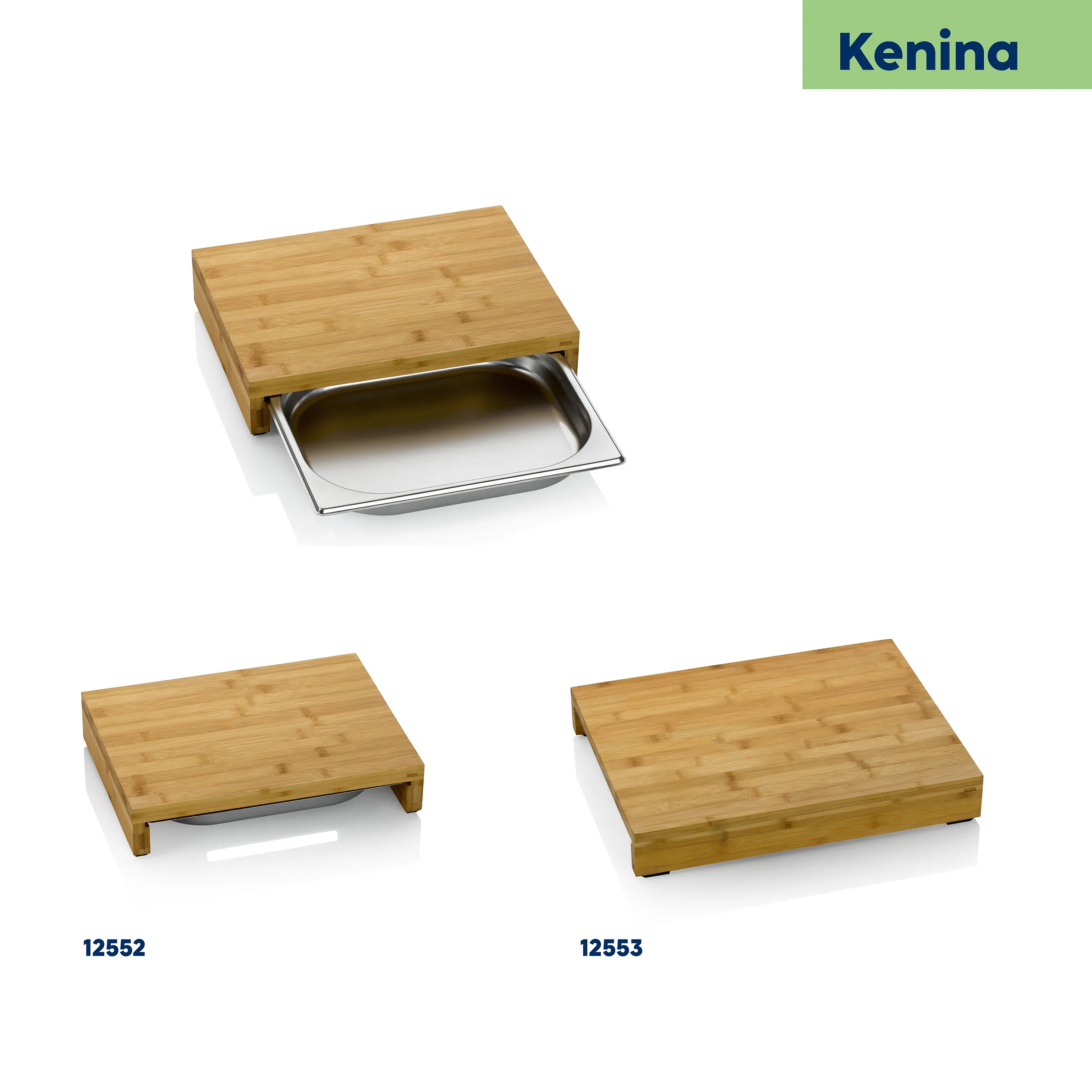 Kenina Speisewärmer Bamboo mit Edelstahlbehälter Kenina Speisewärmer-Serien mit Bambusdeckel und Edelstahlbehälter in drei verschiedenen Größen