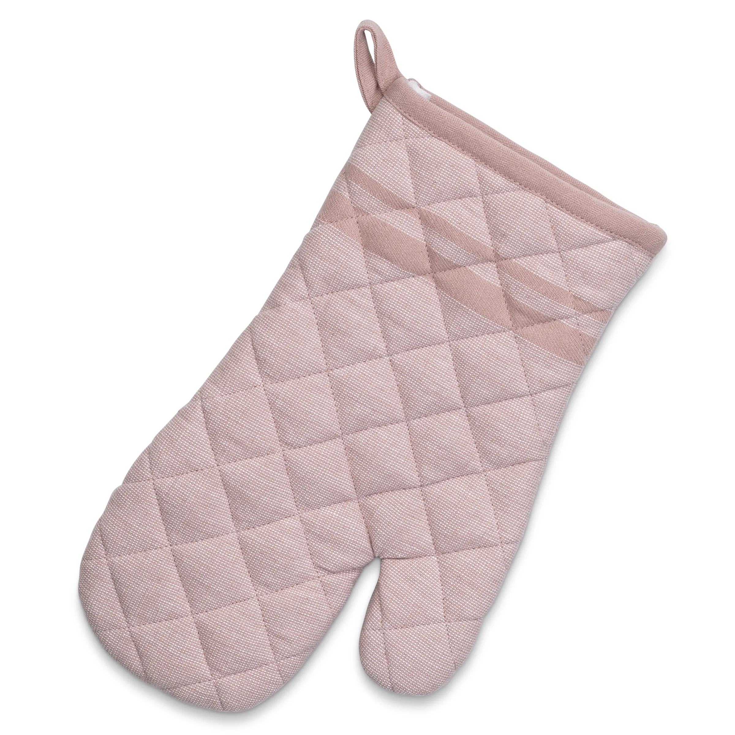 Rosa gesteppter Ofenhandschuh mit Küchenhandschuh-Design und Aufhängerschlaufe