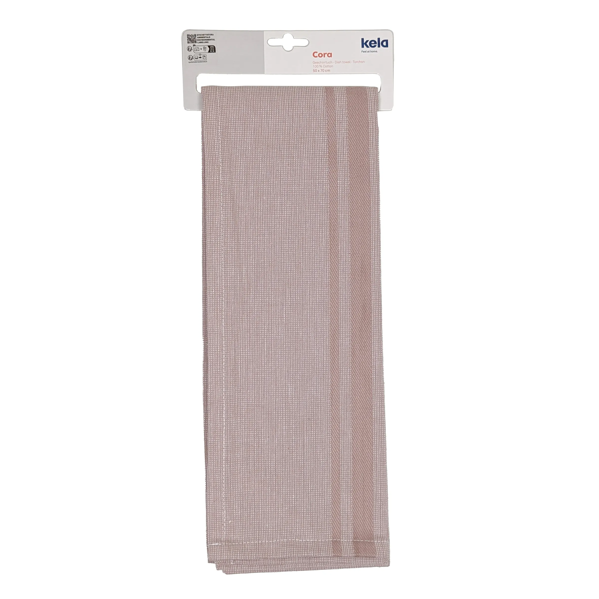 Kela Cora Geschirrtuch Rosa – Baumwolle Streifenmuster Kela Cora Geschirrtuch in Rosa mit Streifenmuster, 60x70 cm, in Originalverpackung