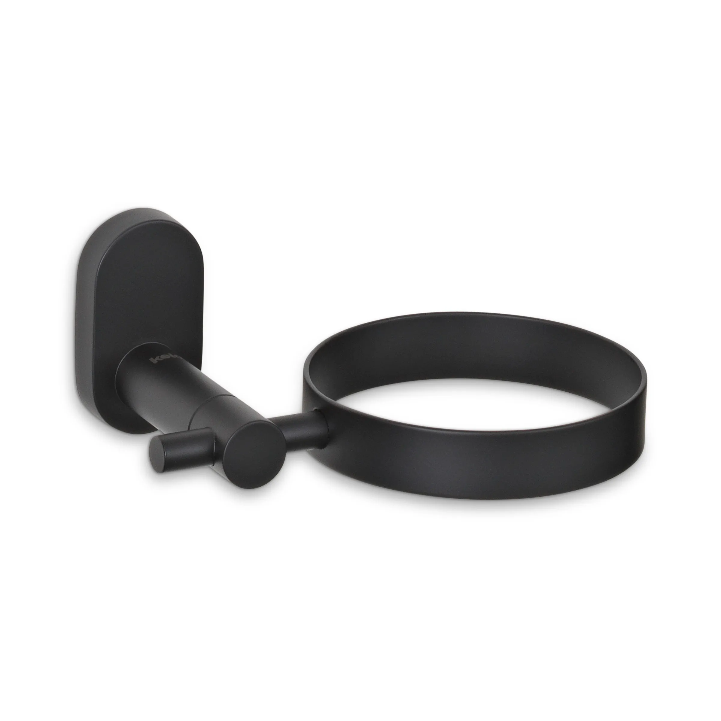Schwarze Badezimmer Accessoires Set - Handtuchhalter und Wandhalterung Schwarzes minimalistisches Badezimmer-Accessoire-Set mit Wandhalterung, Handtuchring und Handtuchstange