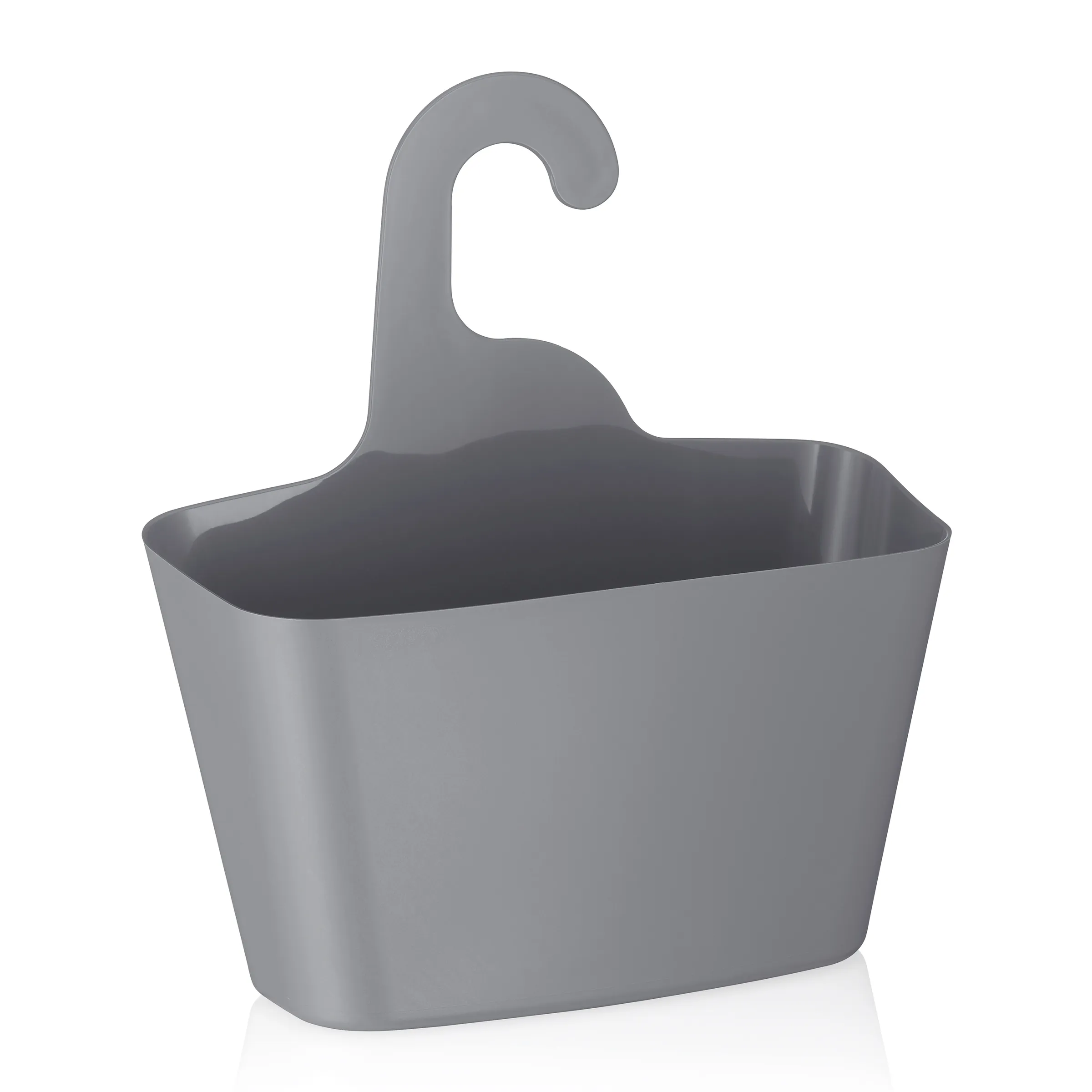 Duschkorb zum Aufhängen - Grauer Badezimmer Organizer mit Haken Grauer Duschkorb mit Haken zum Aufhängen an der Duschstange, Kunststoff-Organizer für Badutensilien