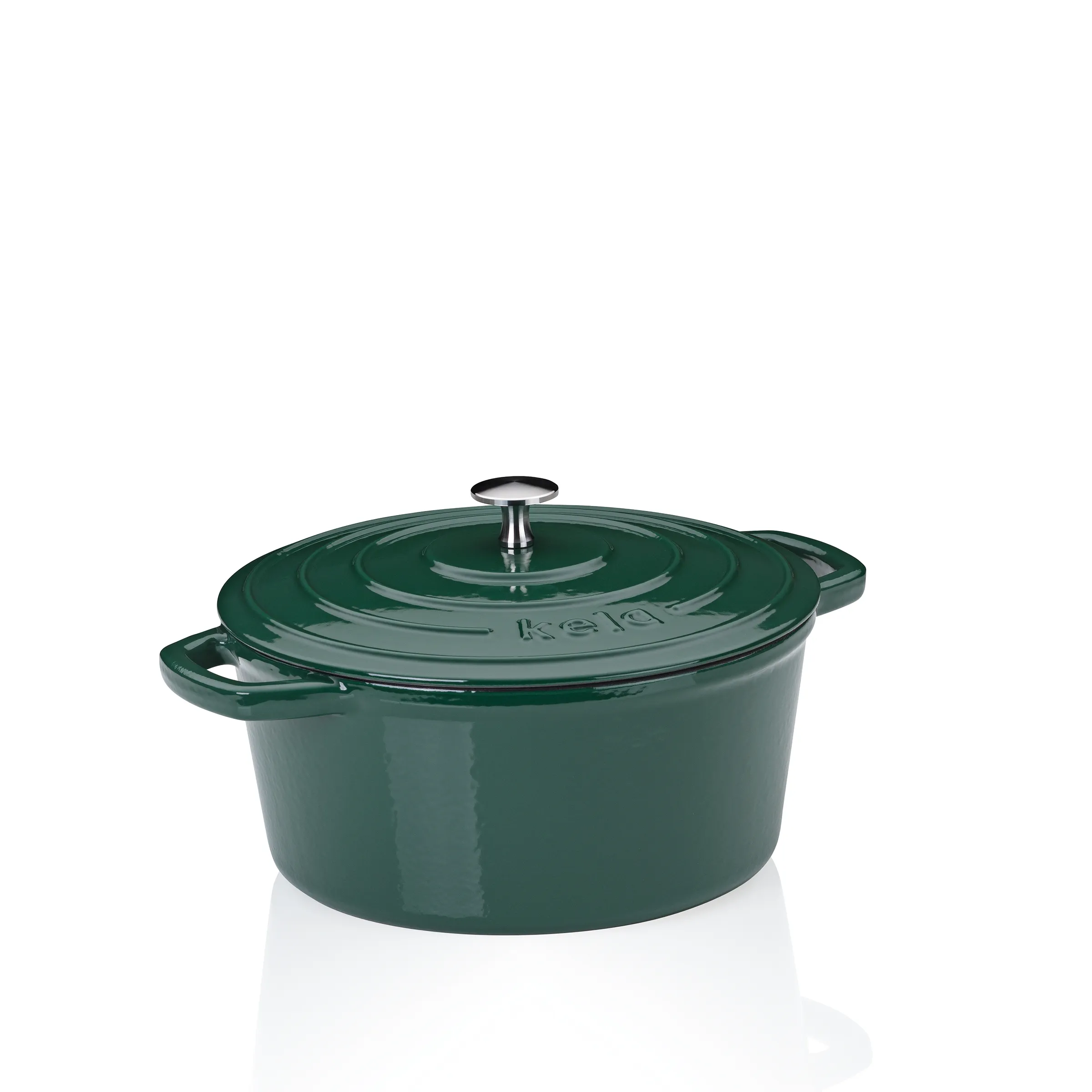 Gusseiserner Bräter grün - Dutch Oven für Kochen Grüner gusseiserner Bräter mit Deckel und Griffe, hervorragende Wärmespeicherung für Küche