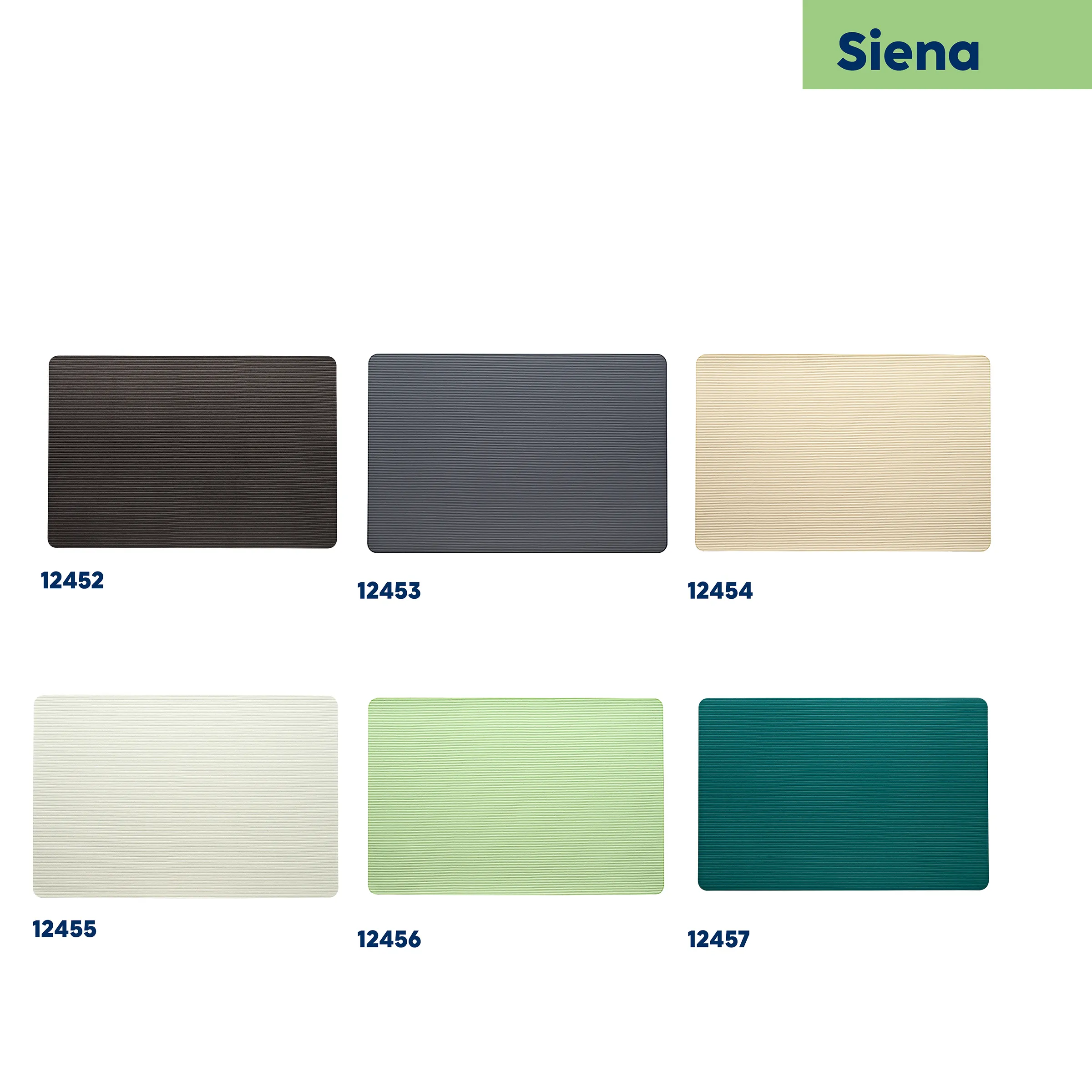 Siena Textil Farbmuster Kollektion - Stoffproben für Möbel und Polster Siena Farbmuster-Kollektion mit sechs Textilproben in Braun, Grau, Beige, Weiß, Hellgrün und Petrol