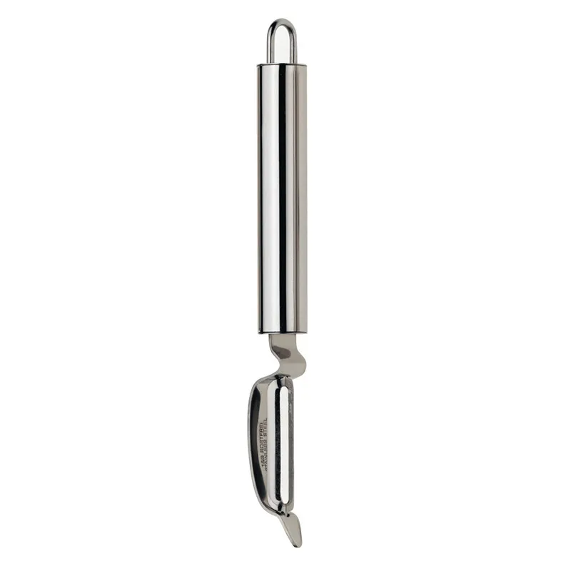 Sparschäler Edelstahl Gemüseschäler mit ergonomischem Griff Edelstahl-Sparschäler mit langem Griff und scharfer Klinge für Gemüse und Obst
